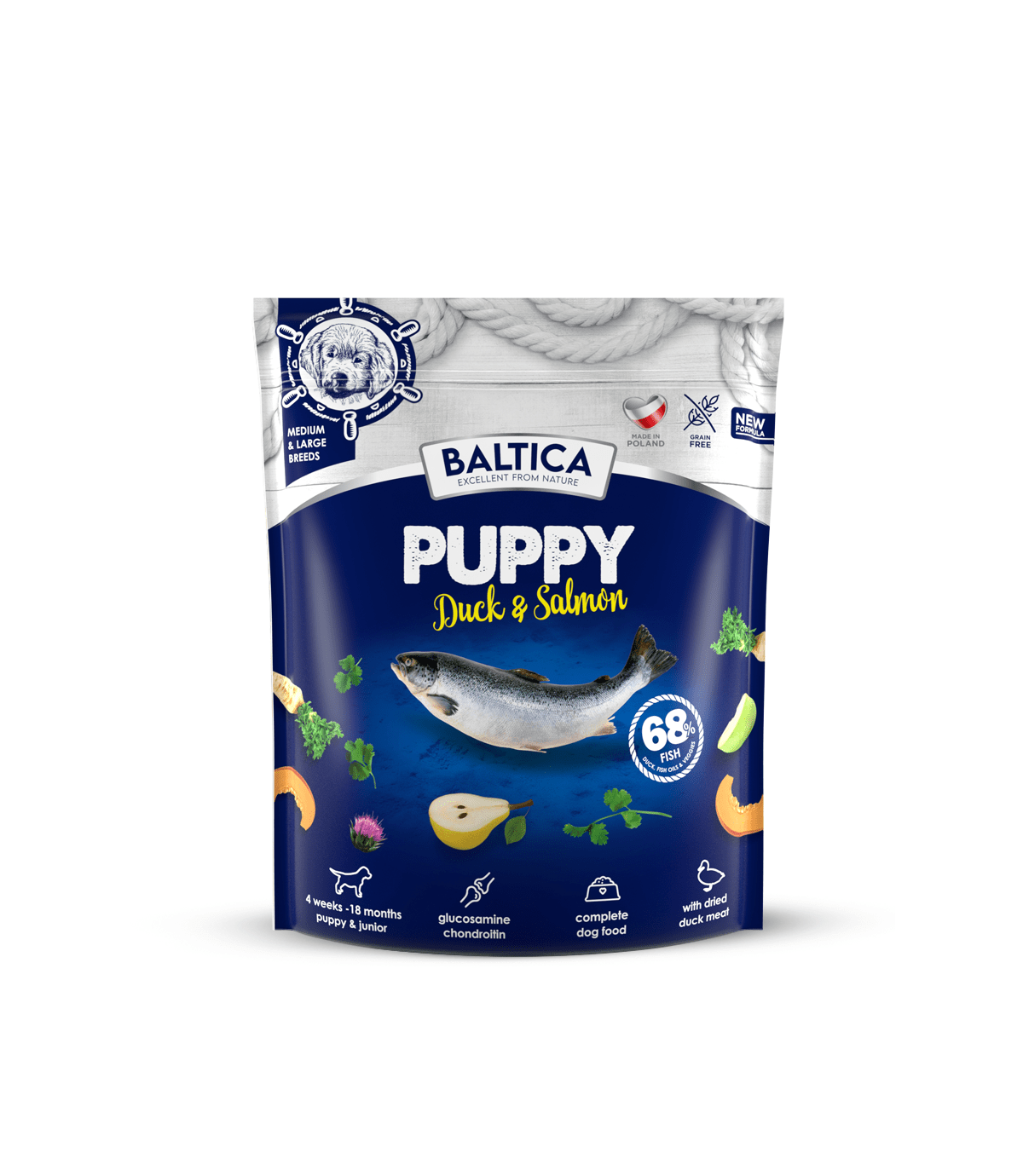 Baltica Puppy Duck & Salmon M/L 1kg