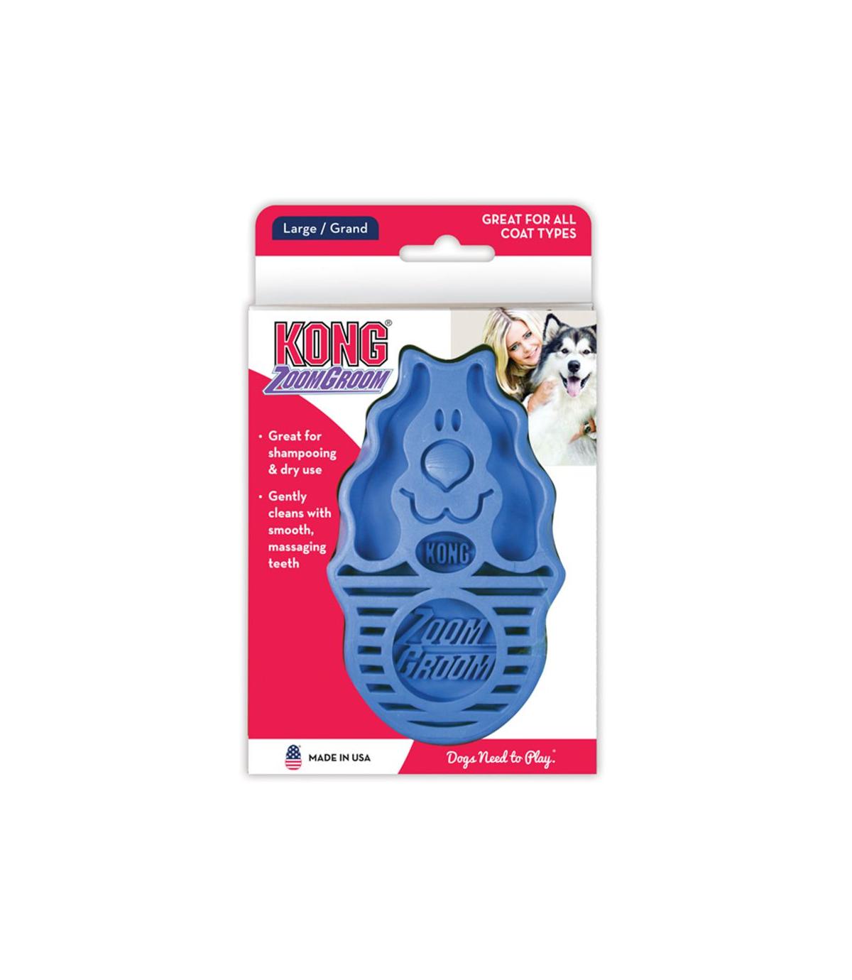 Dog ZoomGroom Boysenberry L Kong