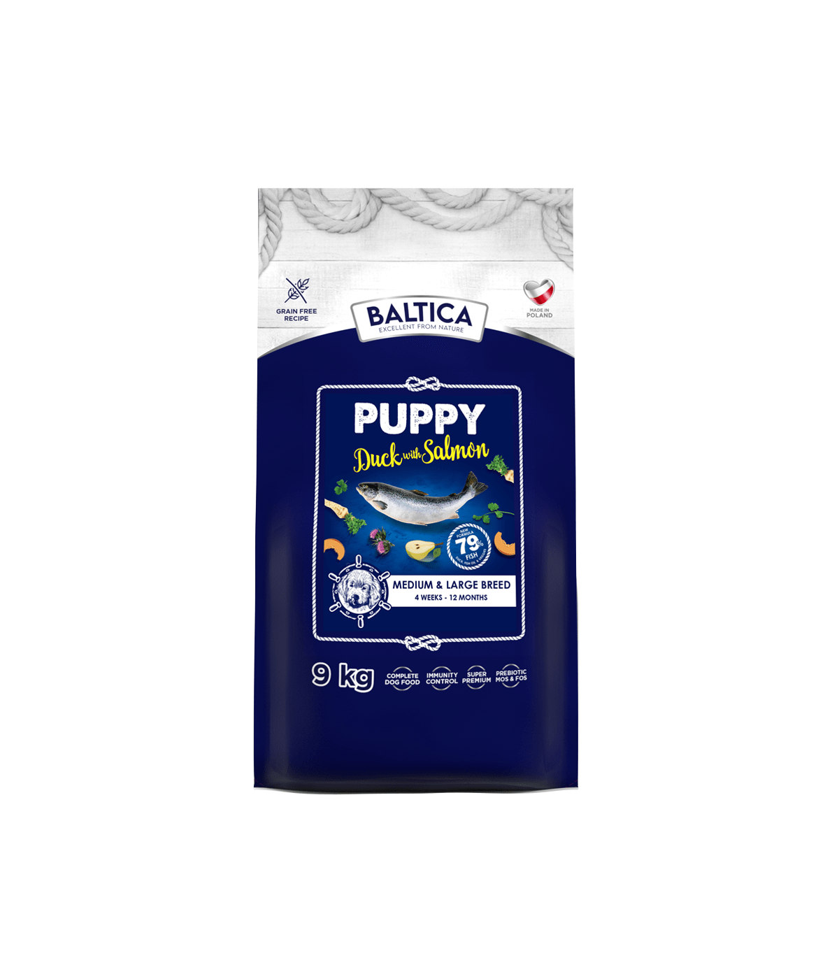 Baltica Puppy Duck & Salmon M/L 9kg