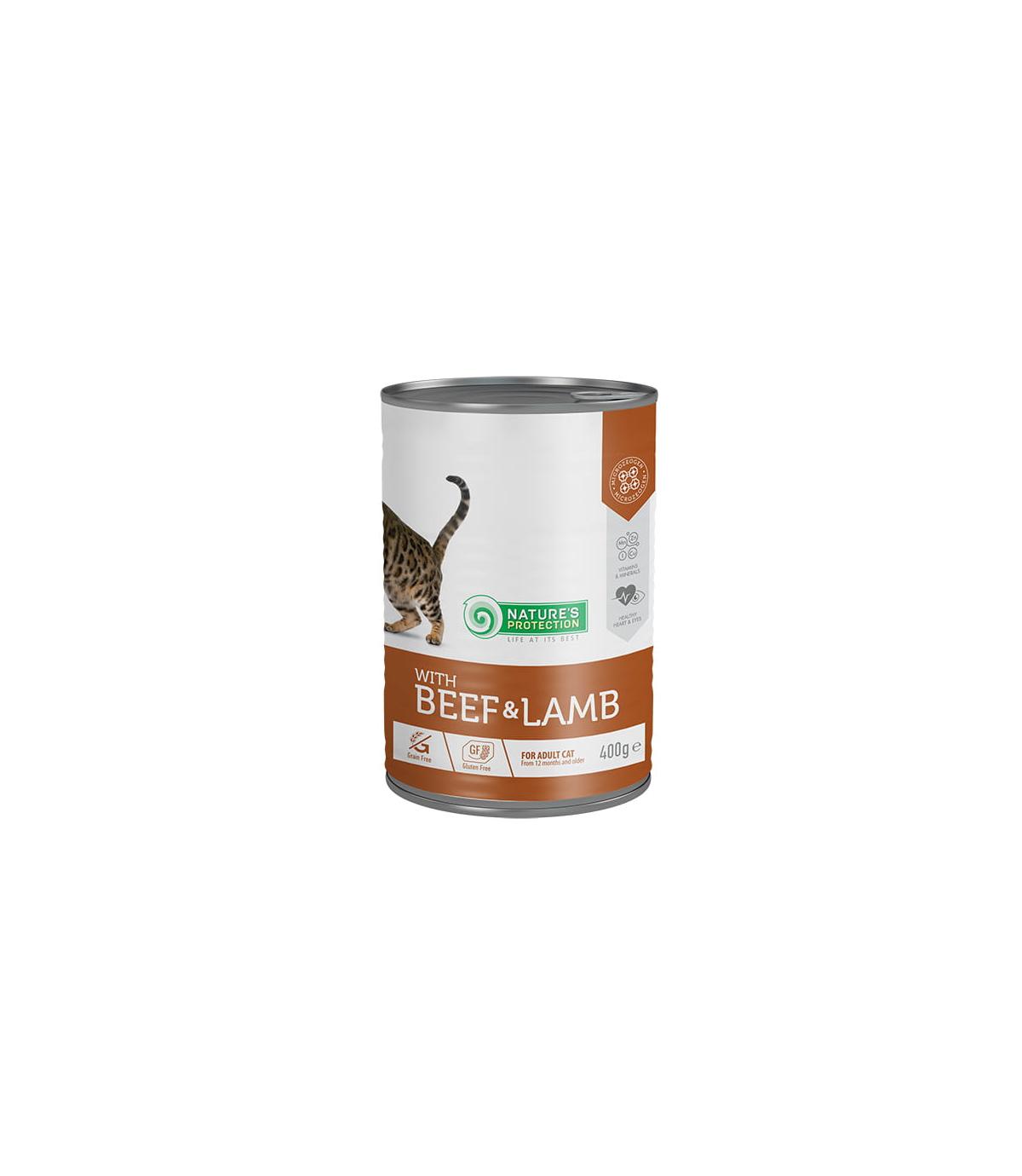 Nature's Protection Adult Cat Beef & Lamb 400g