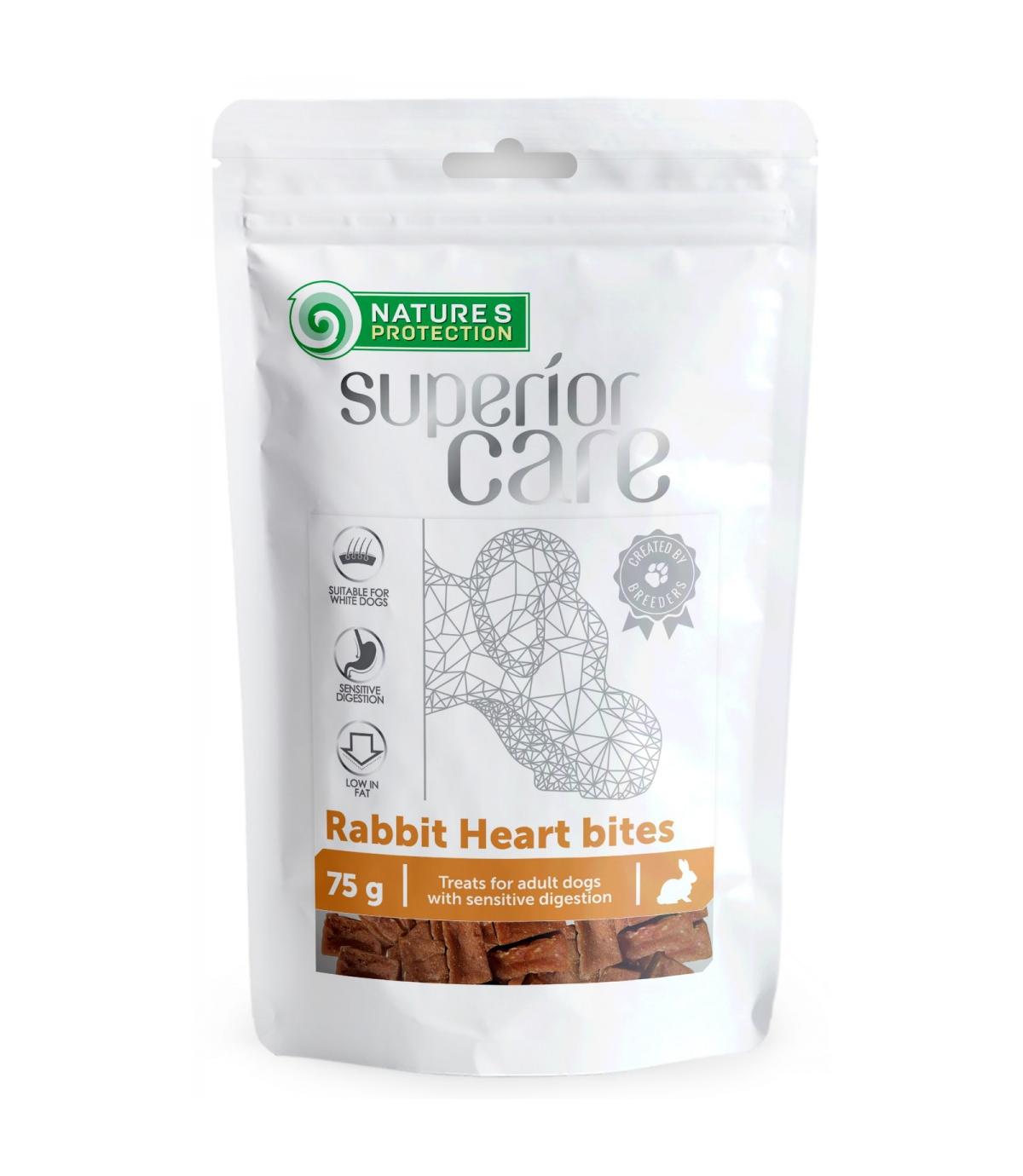 Nature's Protection Superior Care Rabbit Heart Bites 75g