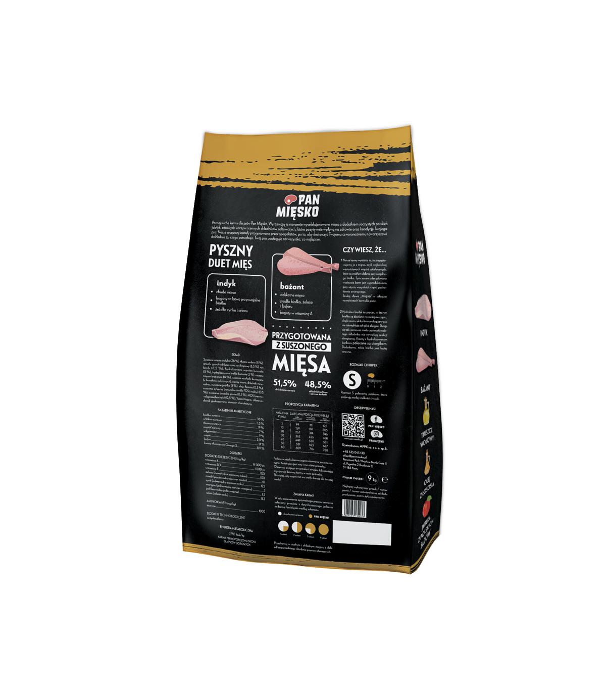 Pan Mięsko Indyk z bażantem 9kg