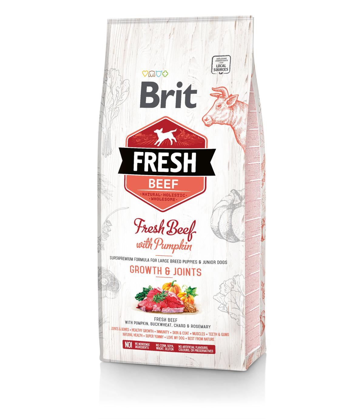 Brit Fresh Junior Large Breed Beef & Pumpkin - 12kg