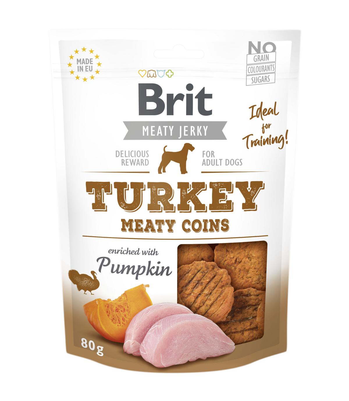 Brit  Turkey Meaty Coins 80g