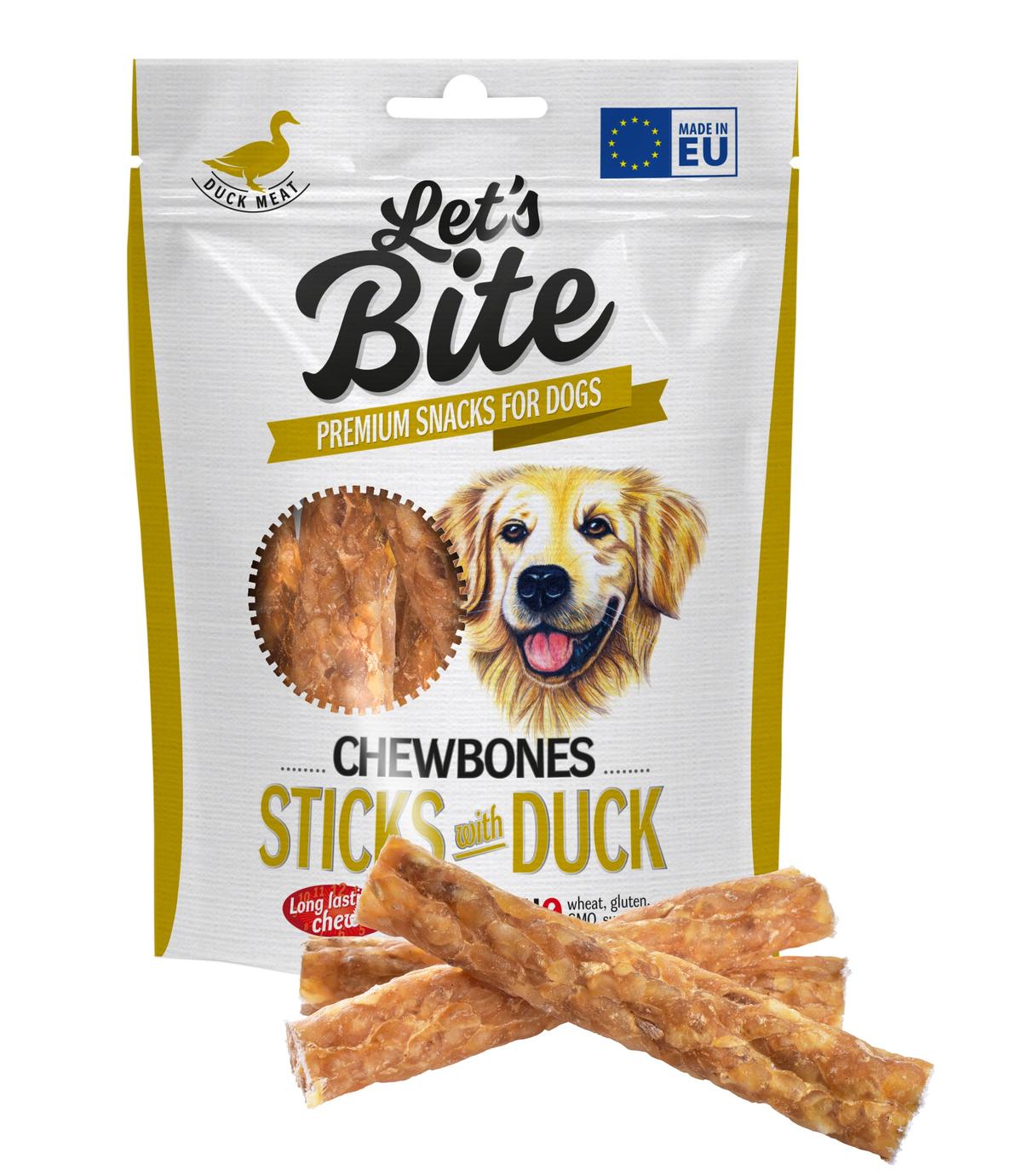 Let’s Bite Chewbones Sticks with Duck 120g