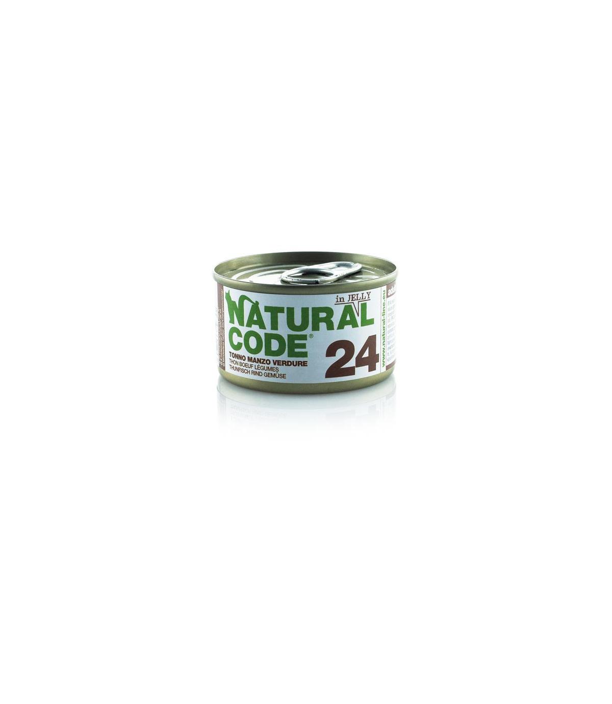 Natural Code Cat 24 Tuna, beef and vegetables in jelly 85g