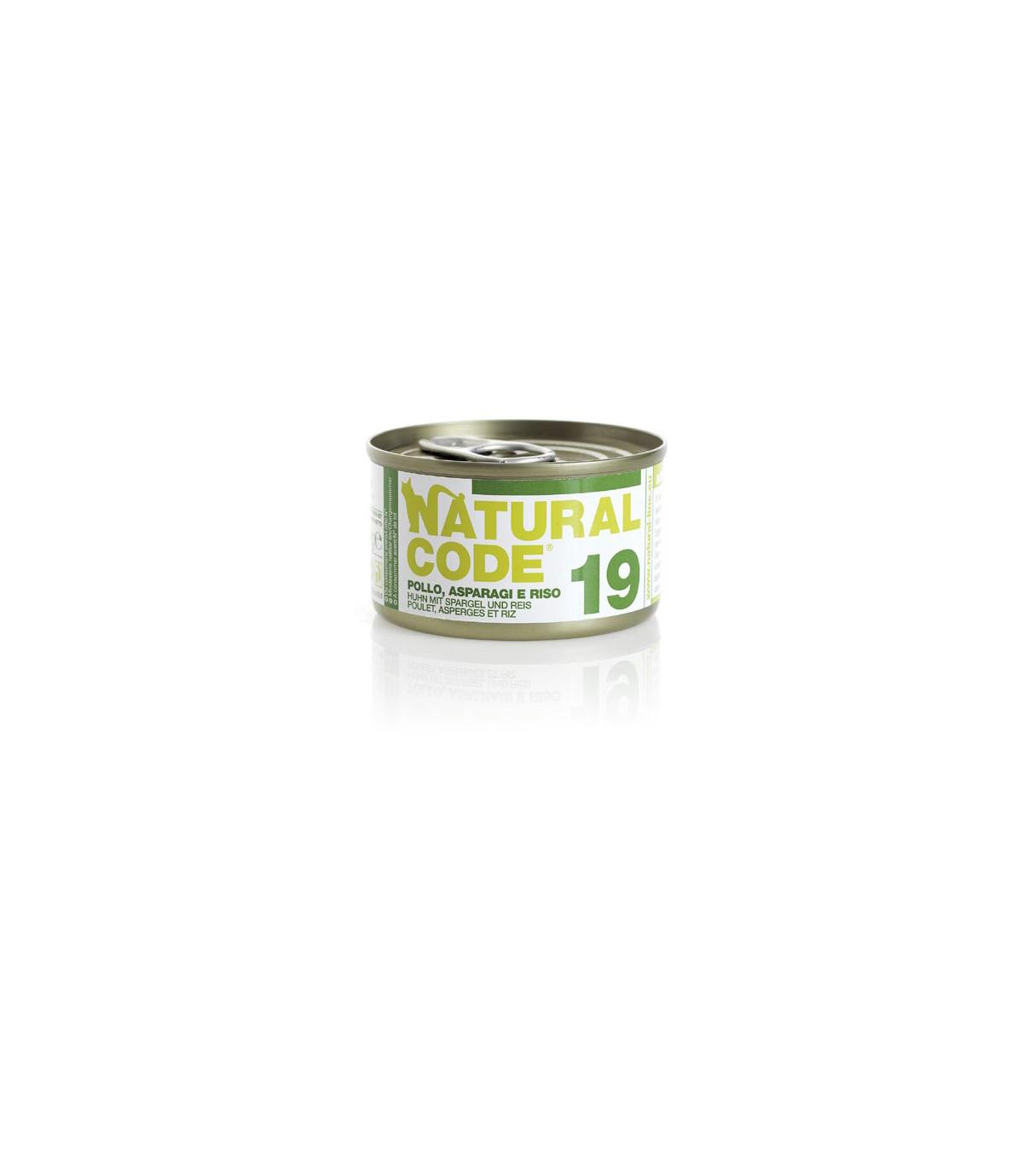Natural Code Cat 19 Chicken, asparaguses and rice 85g