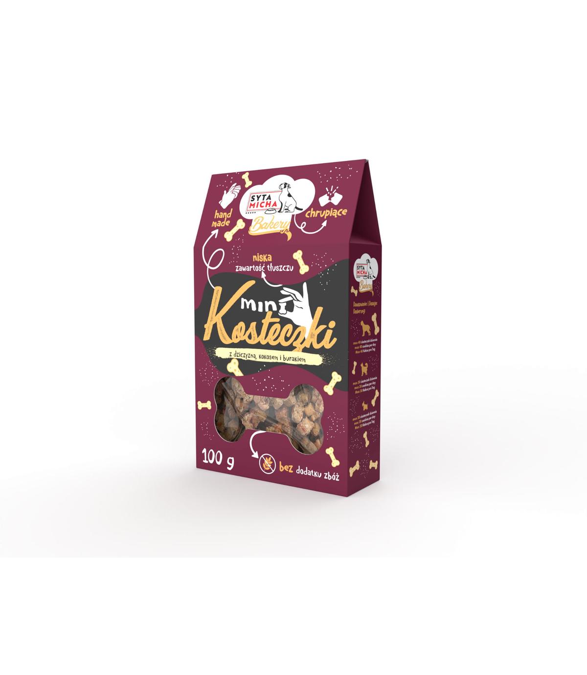 Syta Micha Bakery Mini kosteczki z dziczyzną 100g