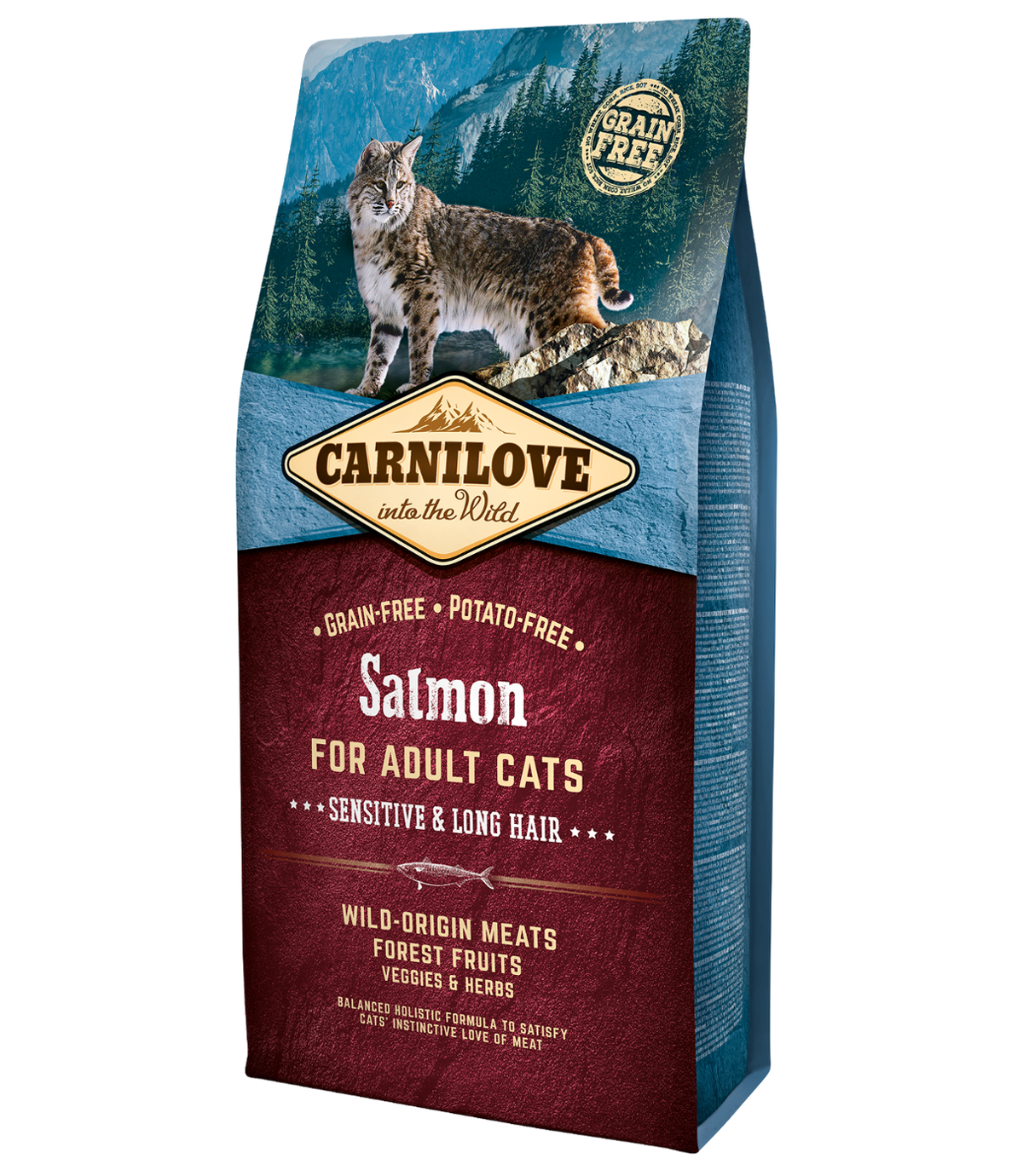 Carnilove Cat Salmon Sensitive & Long Hair - 6kg