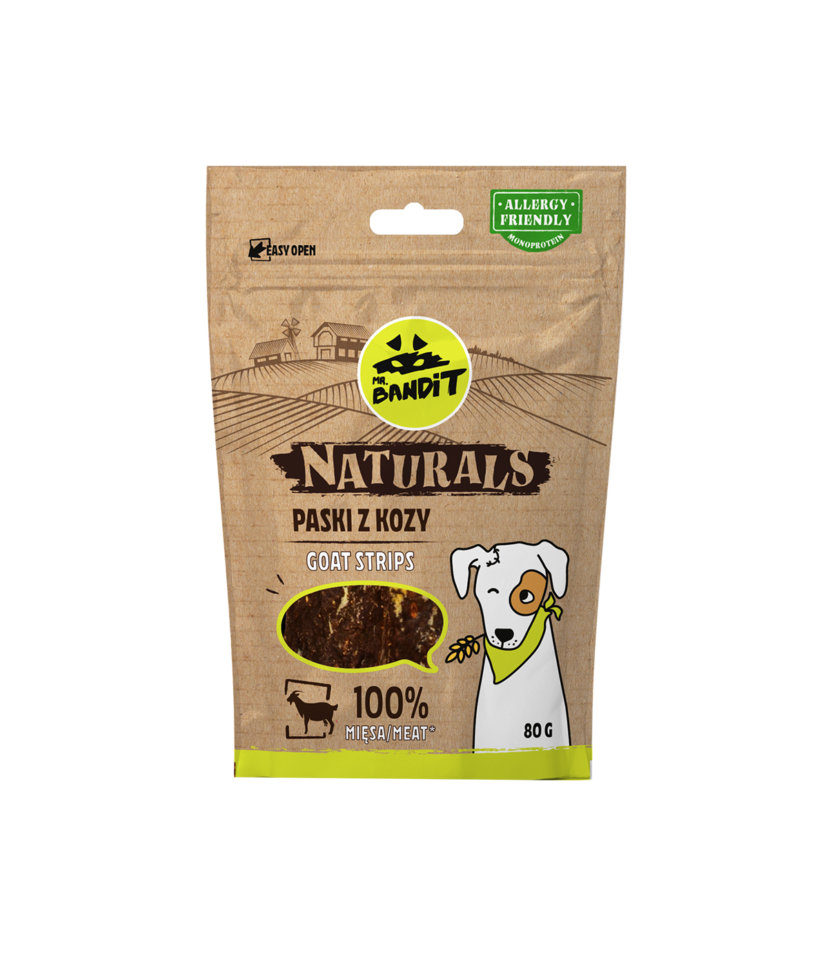 Mr. Bandit Naturals Paski z kozy 80g