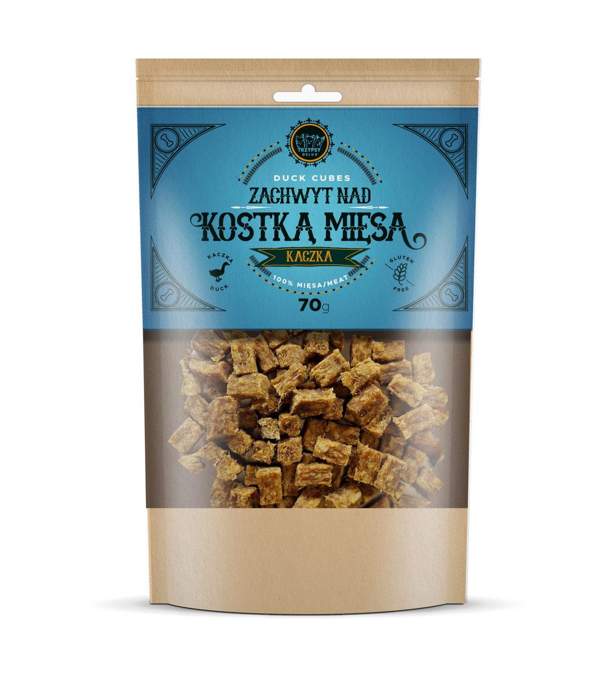 Zachwyt nad kostką mięsa Kaczka Trzypsy 70g
