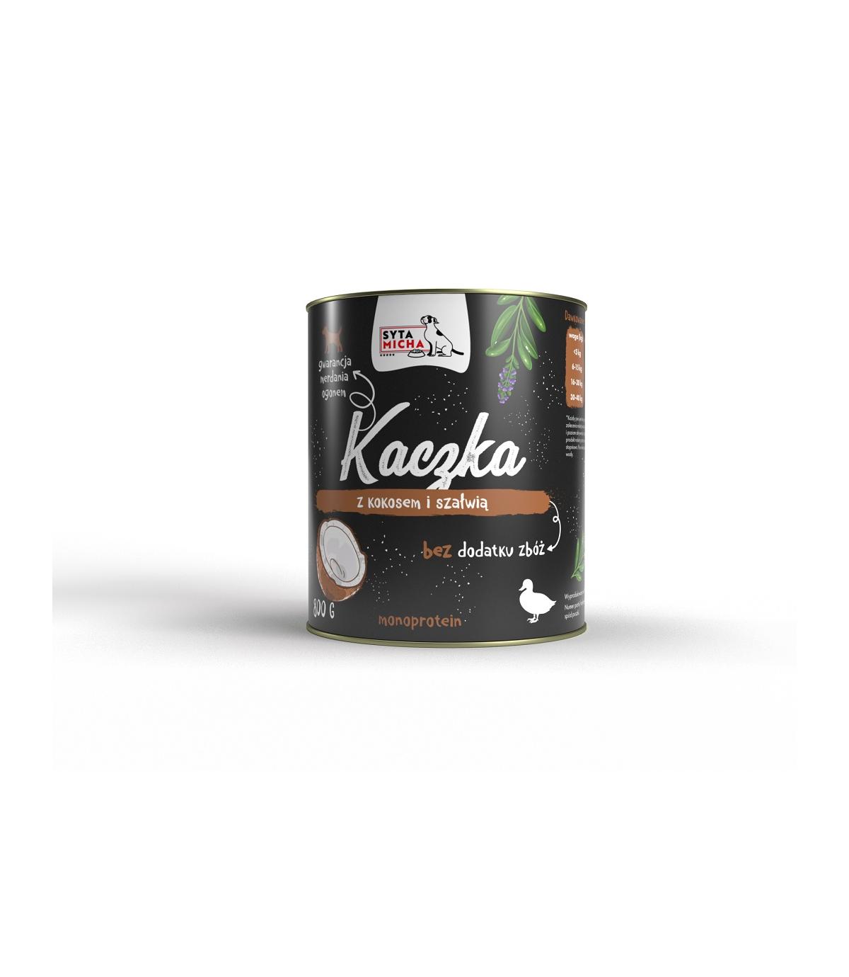 Syta Micha Kaczka z kokosem i szałwią 800g