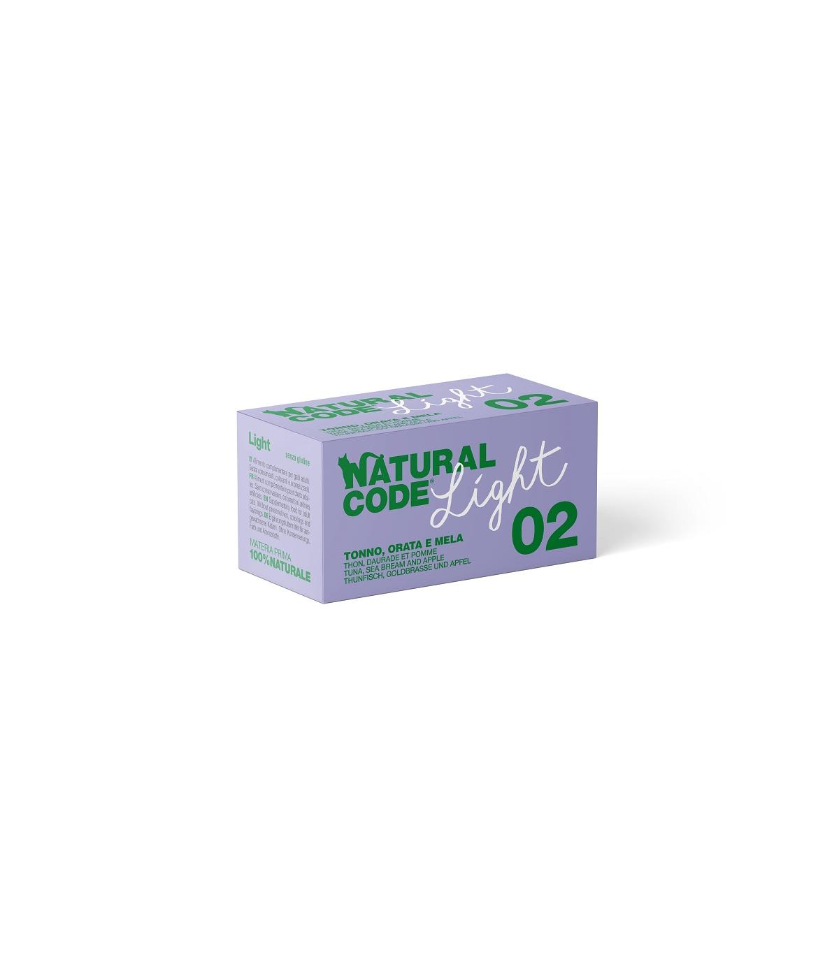 Natural Code Cat Light 02 Tuna, sea bream and apple 4x70g