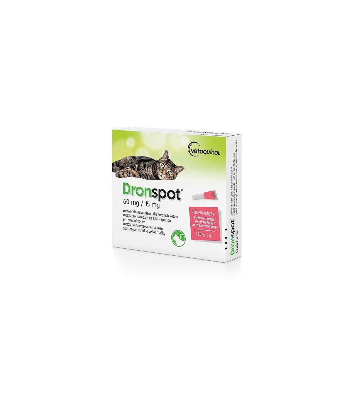 Dronspot 60mg - roztwór dla kotów od 2,5 do 5kg