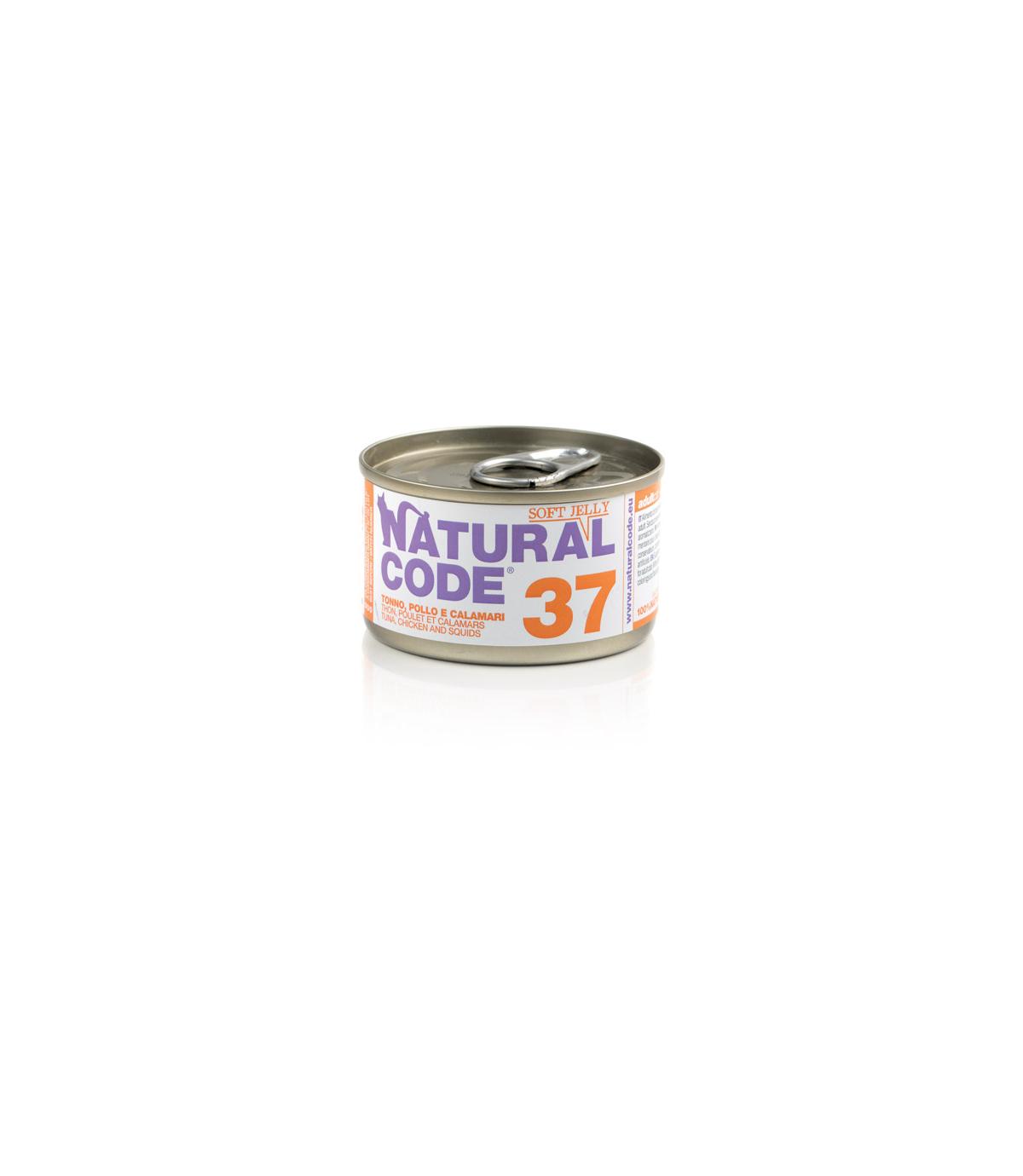Natural Code Cat 37 Tuna, chicken and squids 85g