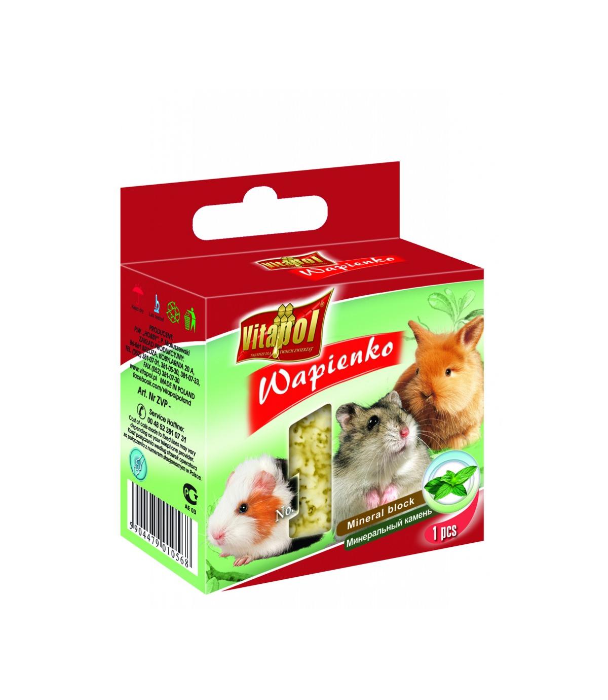 Kostka wapienna dla gryzoni i królików - 40g