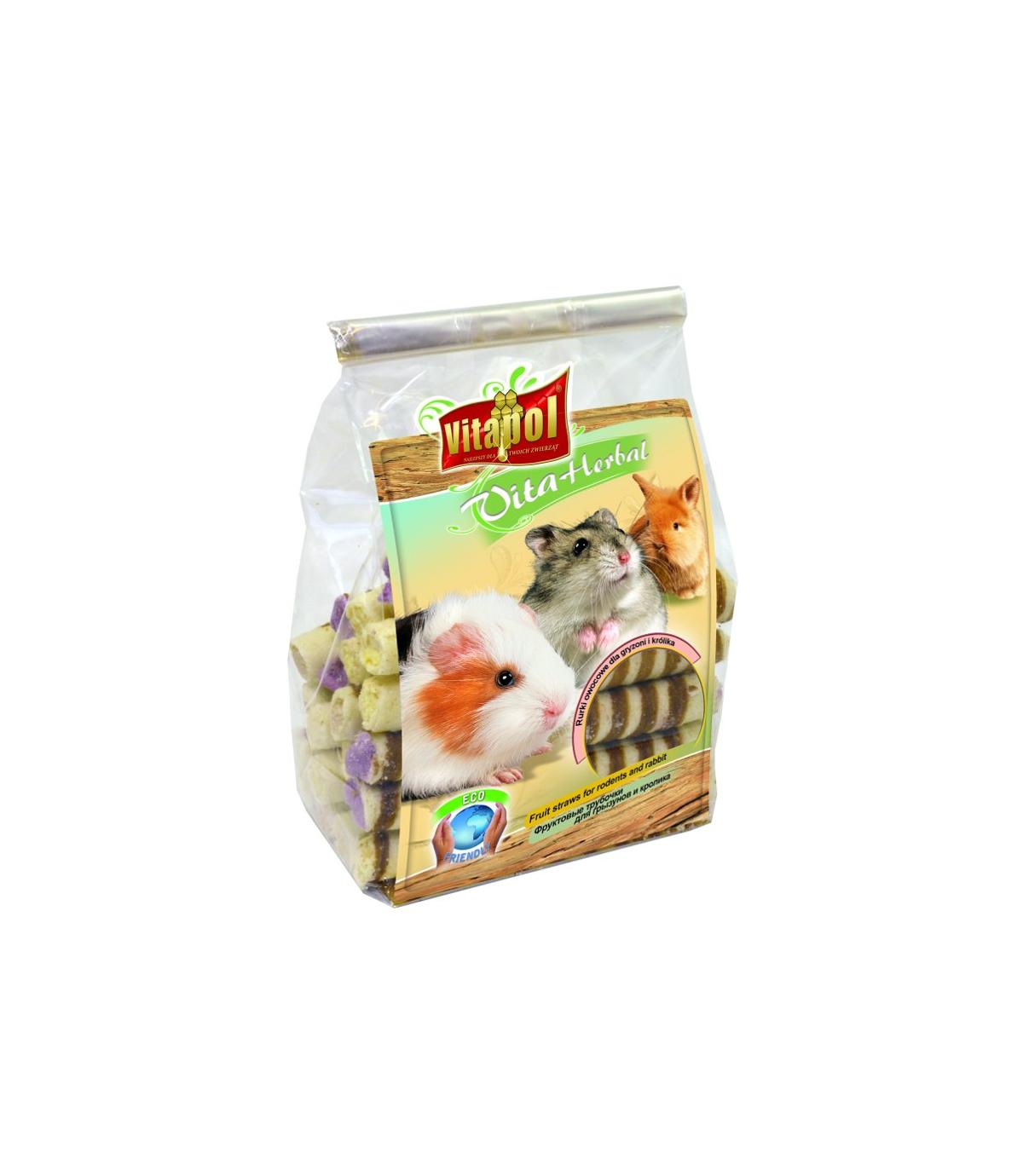 Rurki owocowe dla gryzoni - 200g