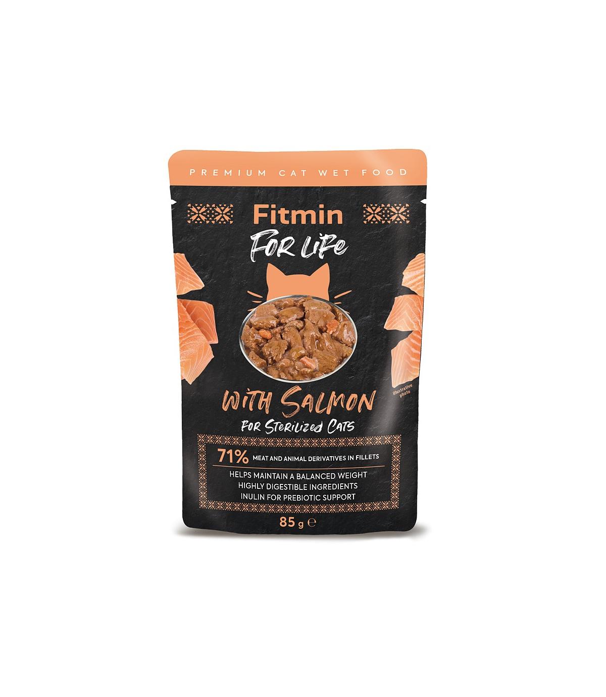 Fitmin For Life Cat Sterilized Salmon 85g