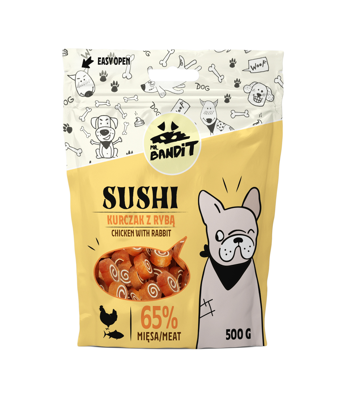 Mr. Bandit Sushi Kurczak z rybą 500g