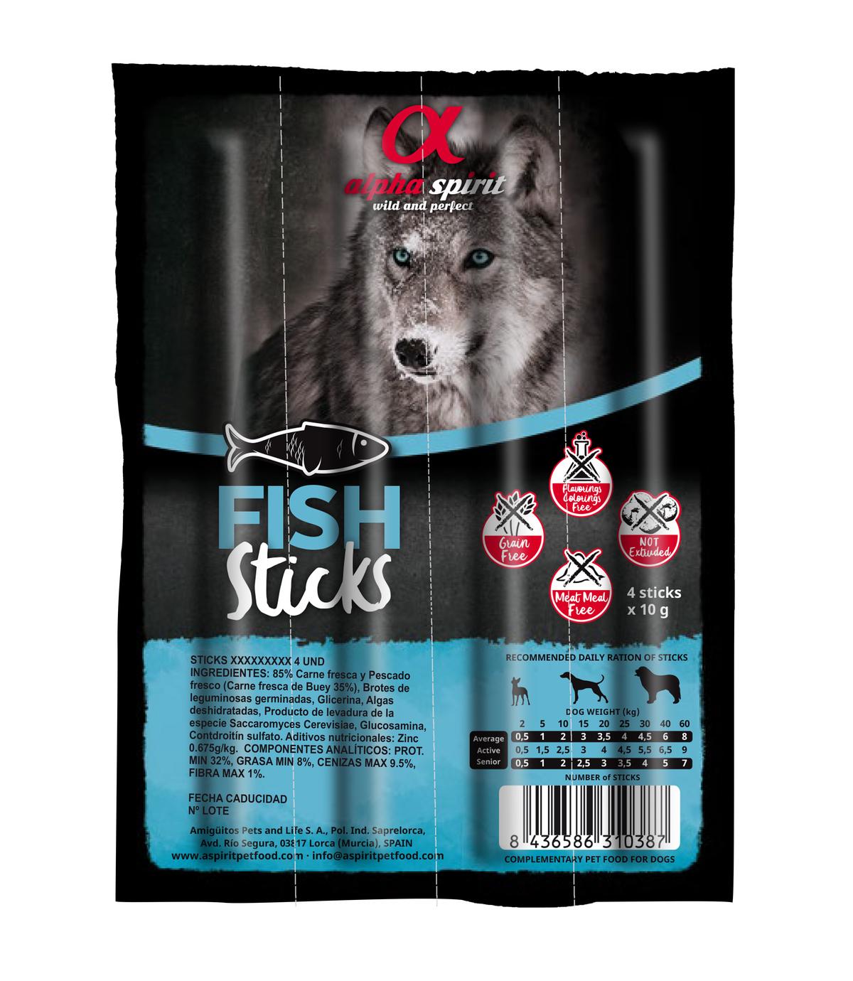 Alpha Spirit Paluszki Fish - czteropak