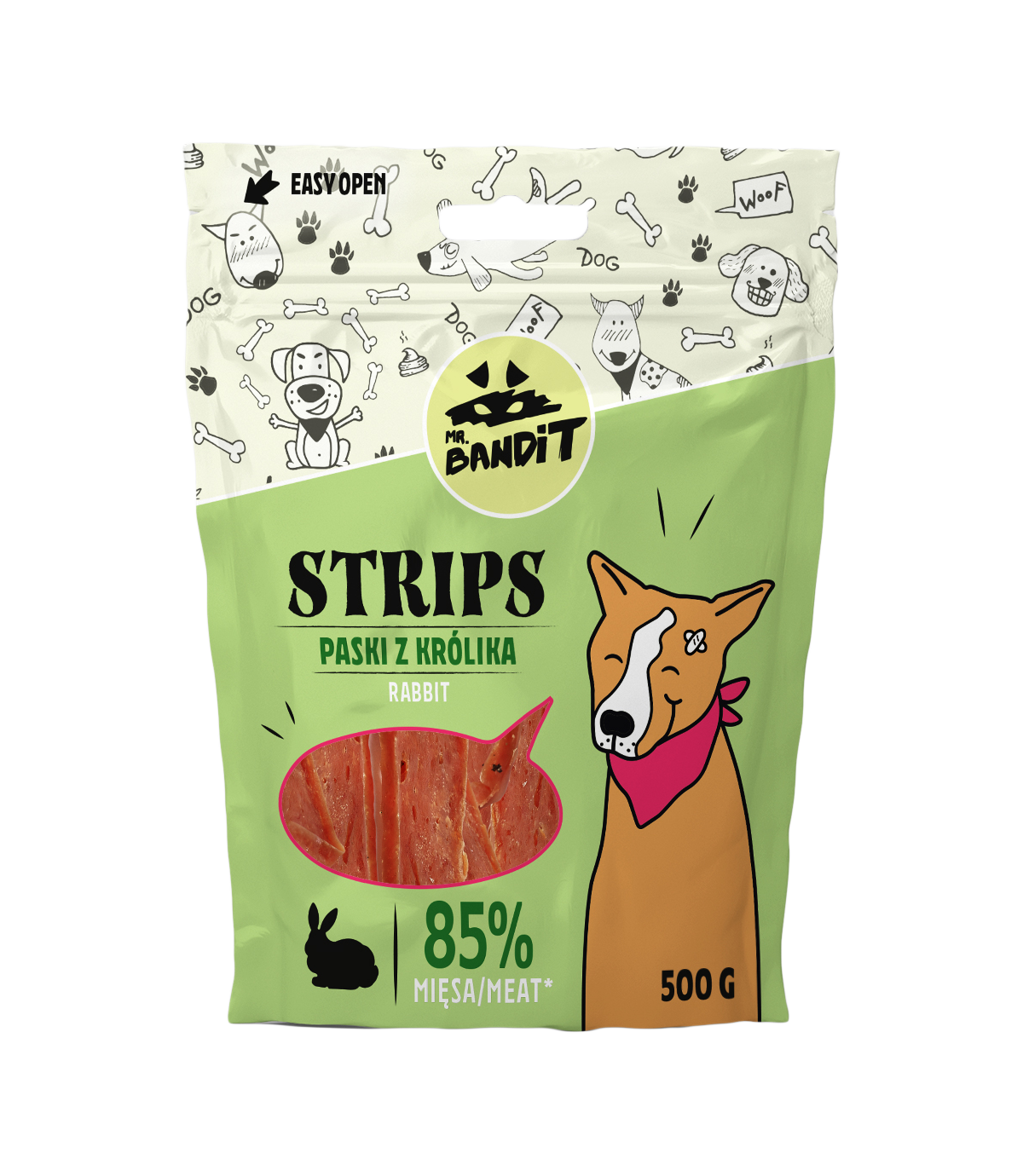 Mr. Bandit Strips Paski z królika 500g