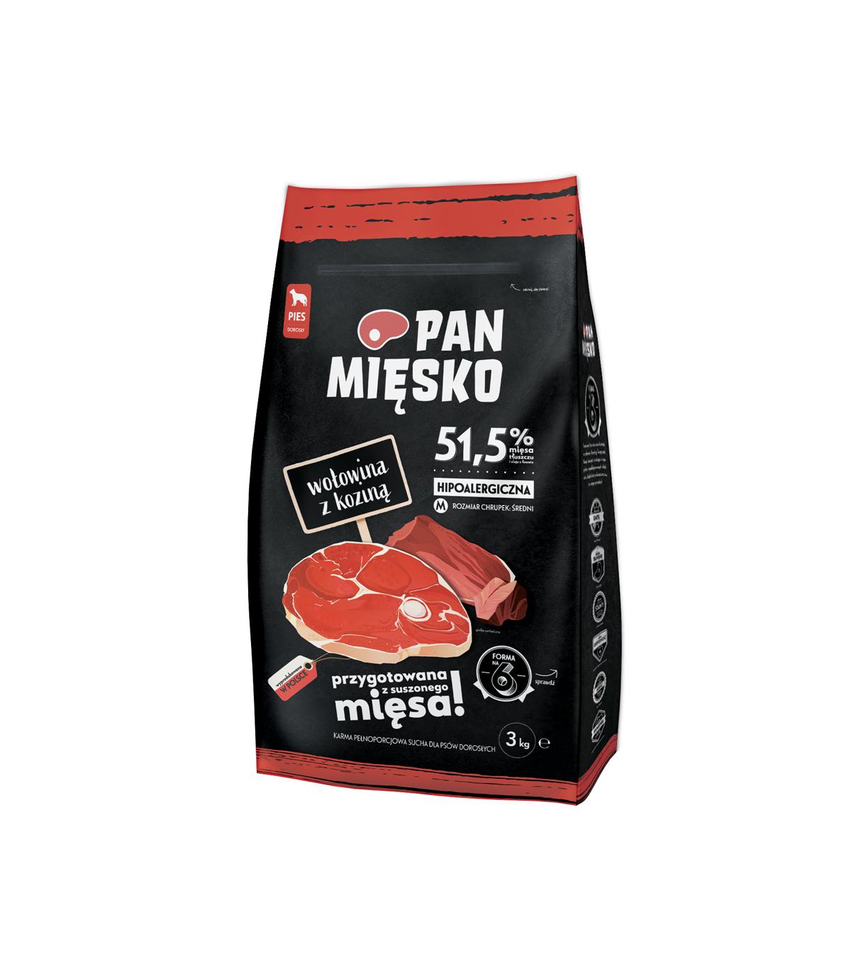 Pan Mięsko Wołowina z koziną 3kg
