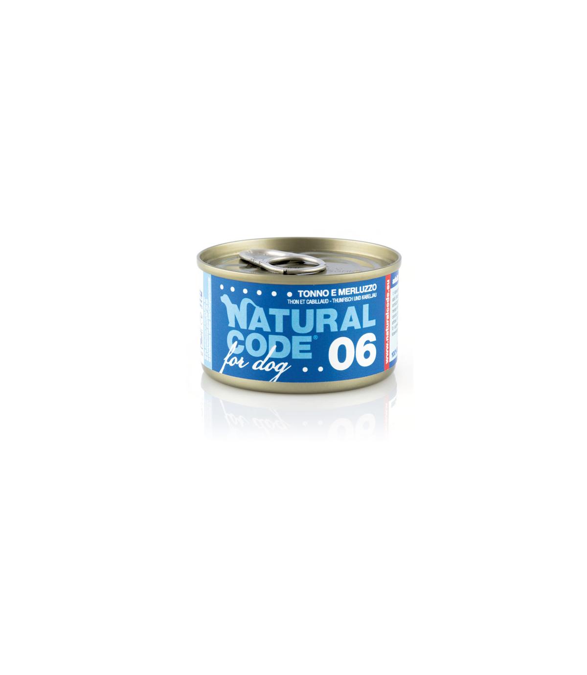 Natural Code DOG 06 Tuna and codfish 90g
