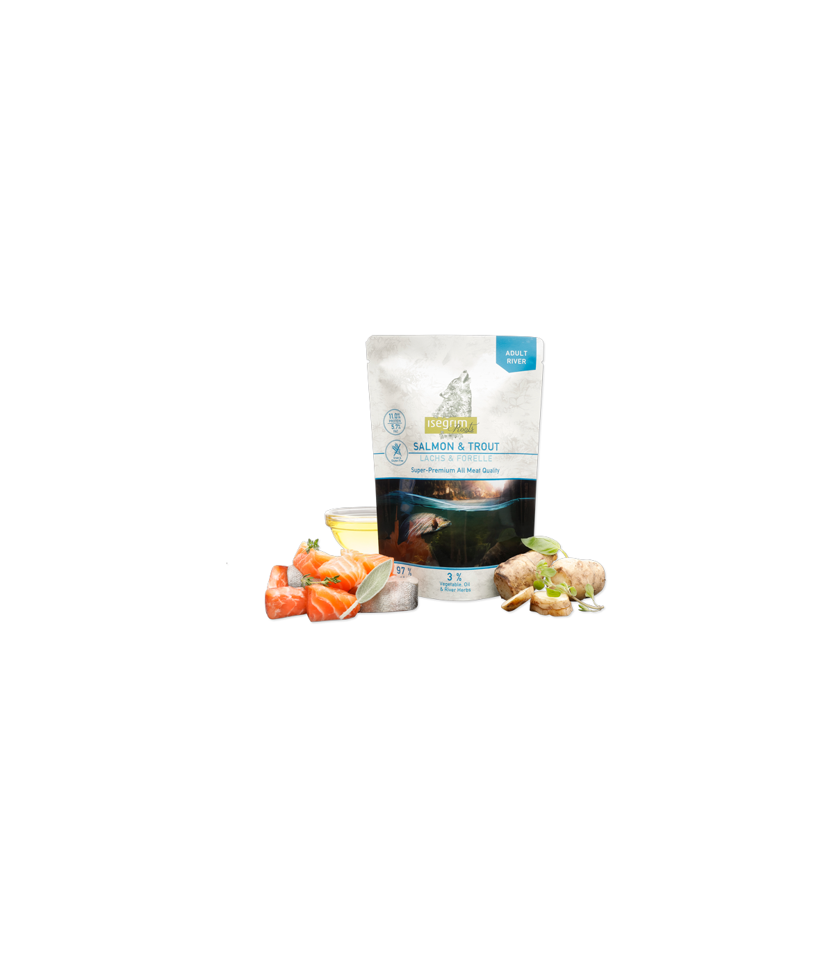 Isegrim Adult River Salmon & Trout 410g