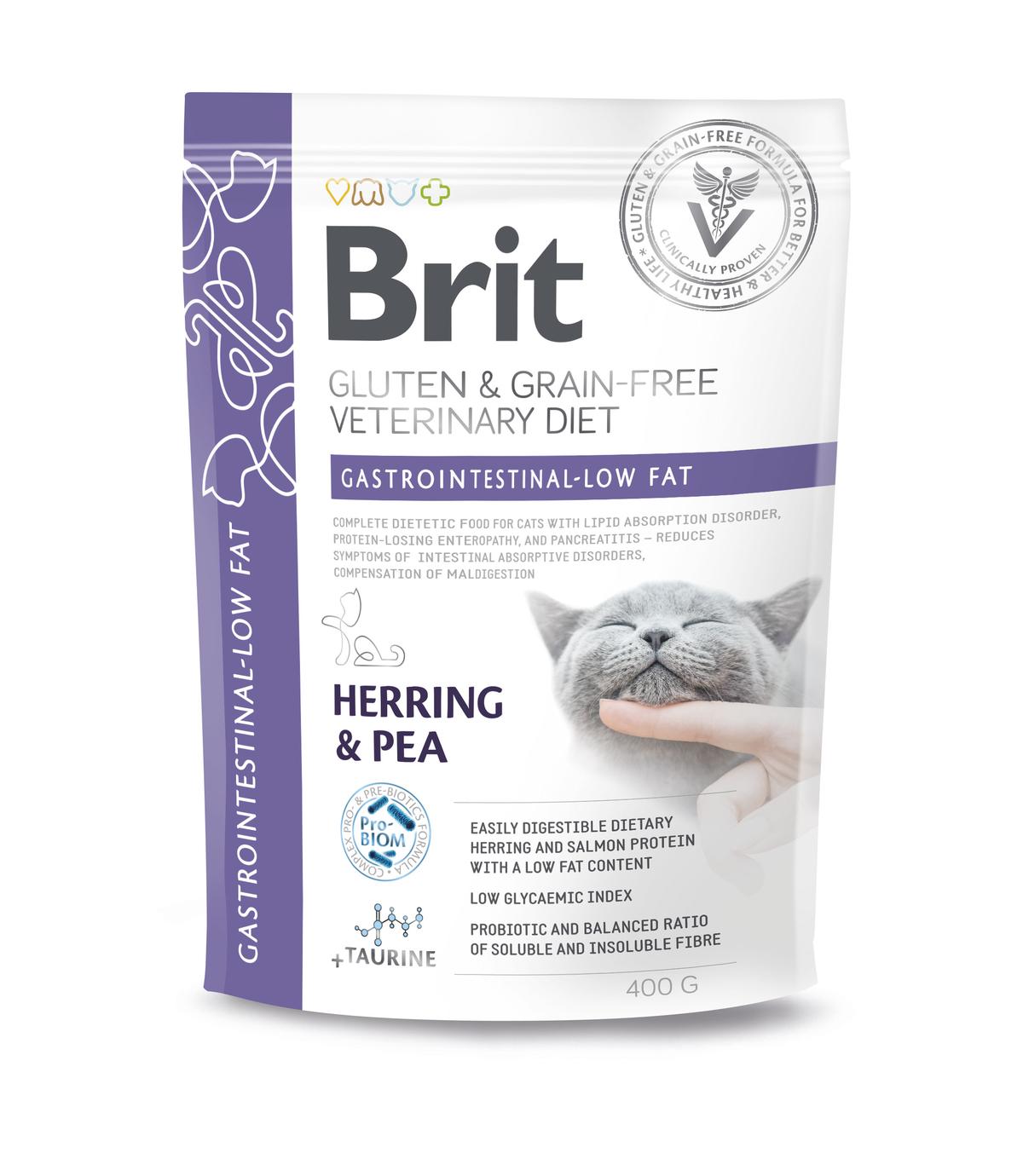 Brit Veterinary Diets Cat GF Gastrointestinal Low Fat 400g