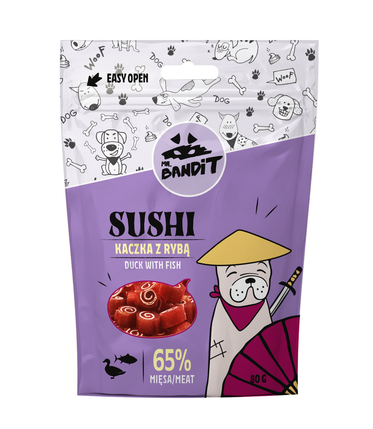 Mr. Bandit Sushi Kaczka z rybą 80g