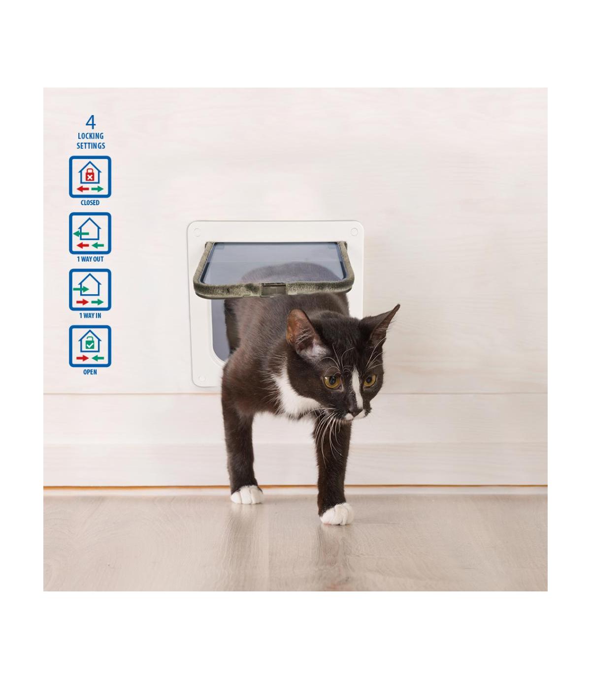 DUVO+ drzwi dla kota do każdej grubości drzwi 19x19,7 cm