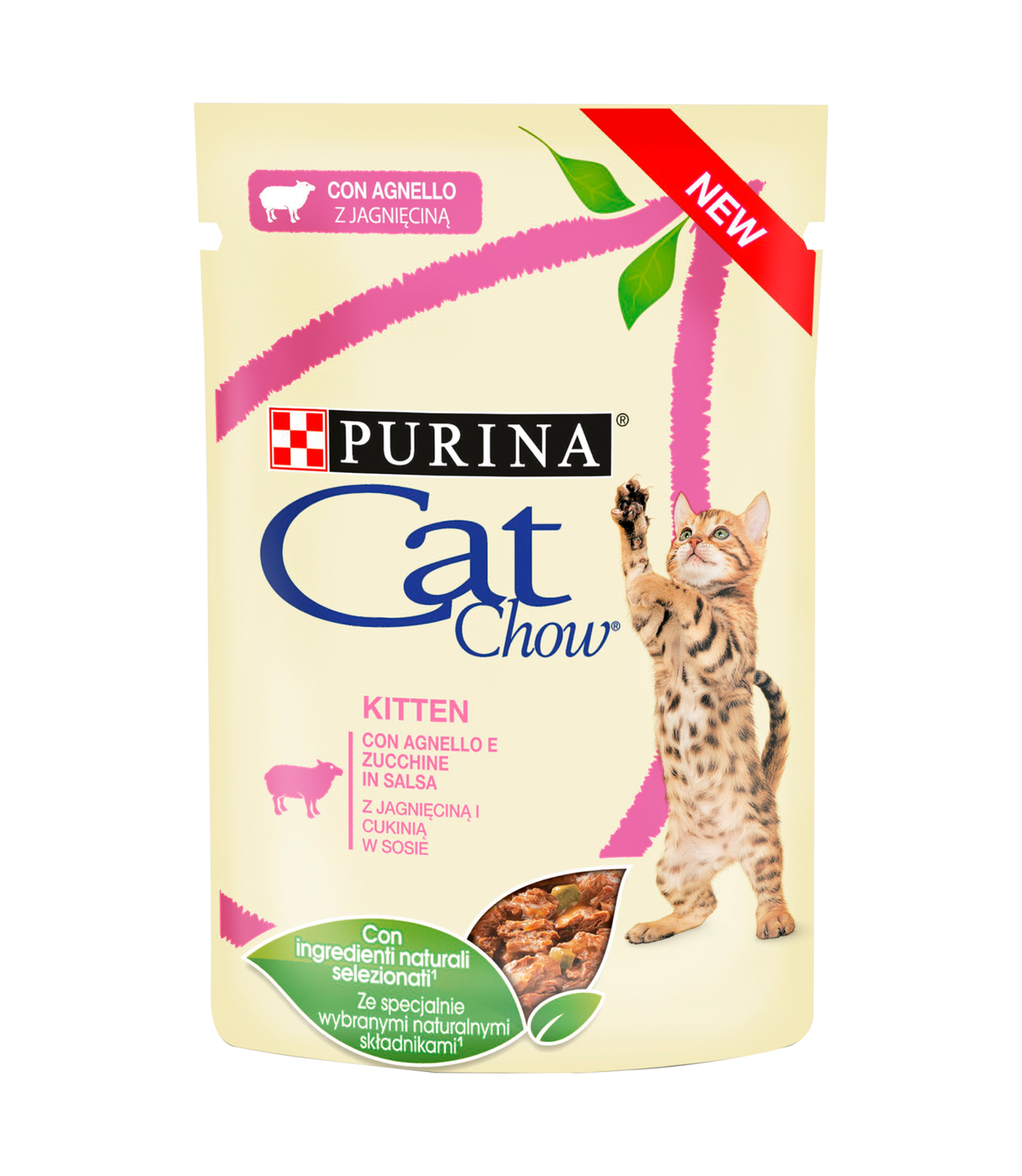 Purina Cat Chow Kitten z jagnięciną i cukinią 85g
