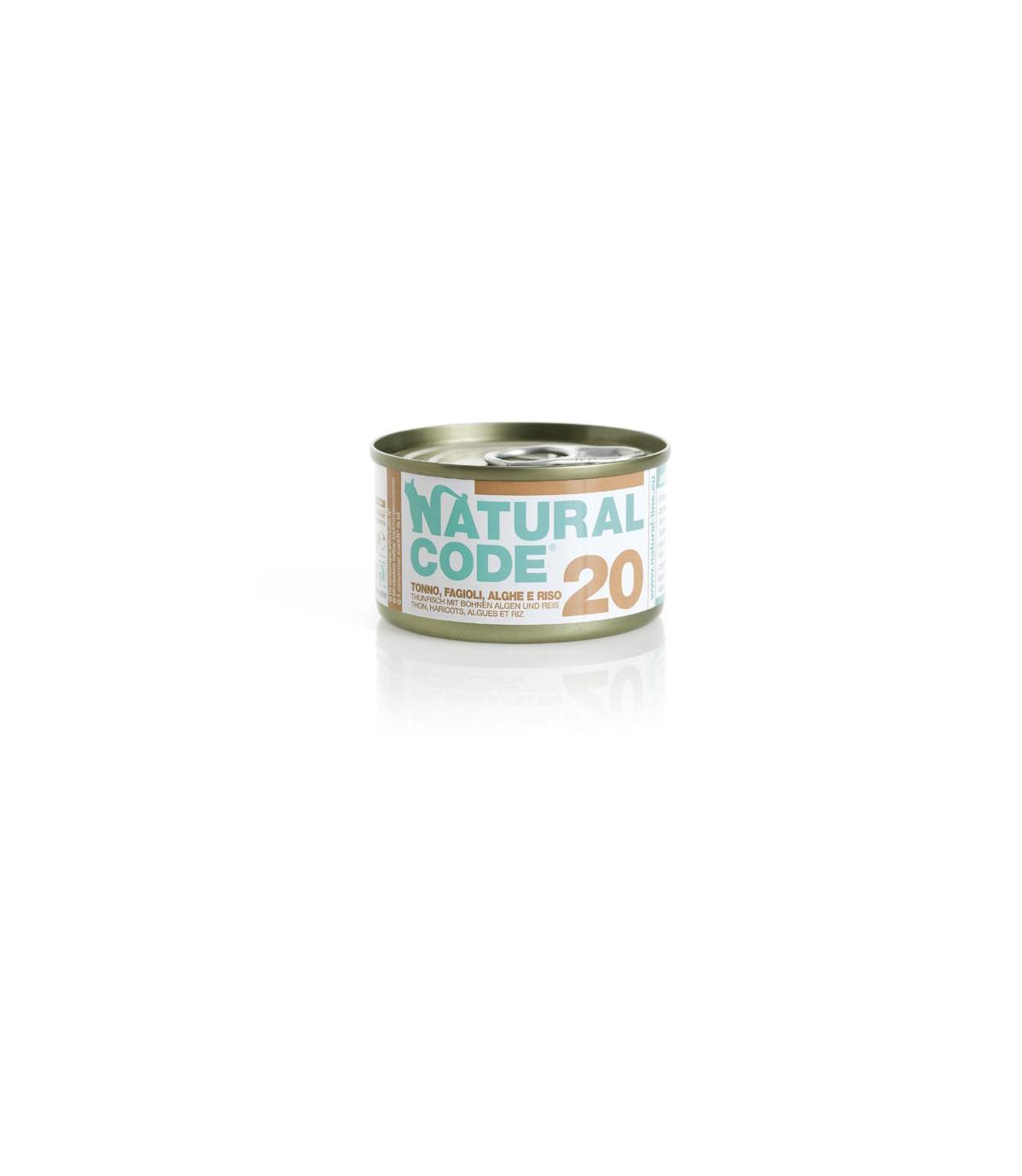 Natural Code Cat 20 Tuna, beans and seaweeds 85g