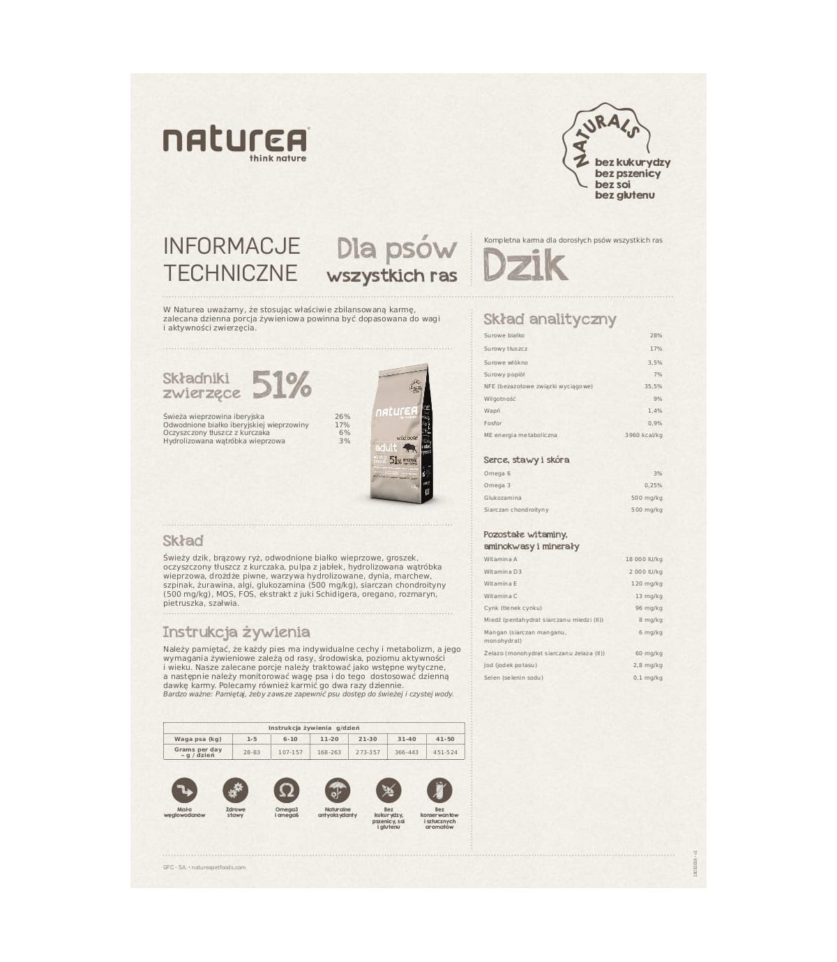 Naturea Adult Wild Boar 12kg