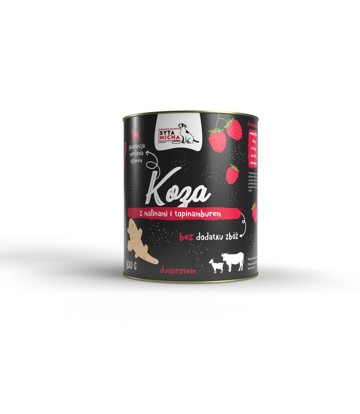 Syta Micha Koza z malinami i topinamburem 800g