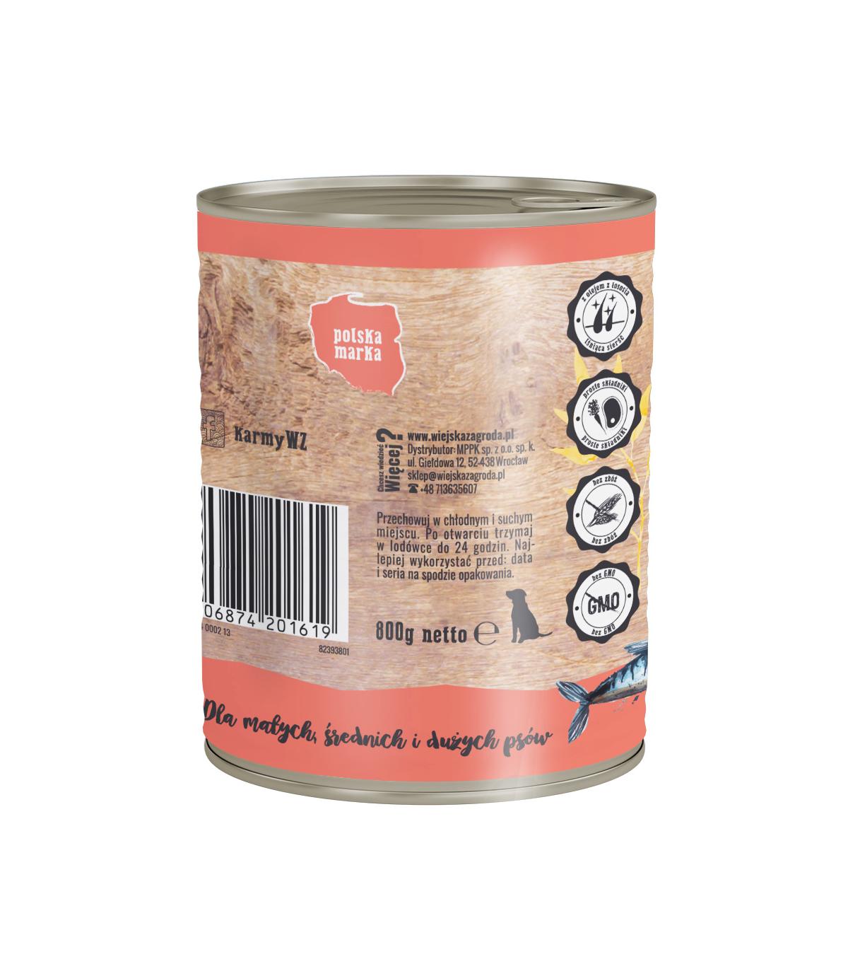 Wiejska Zagroda Dorsz z indykiem 800g