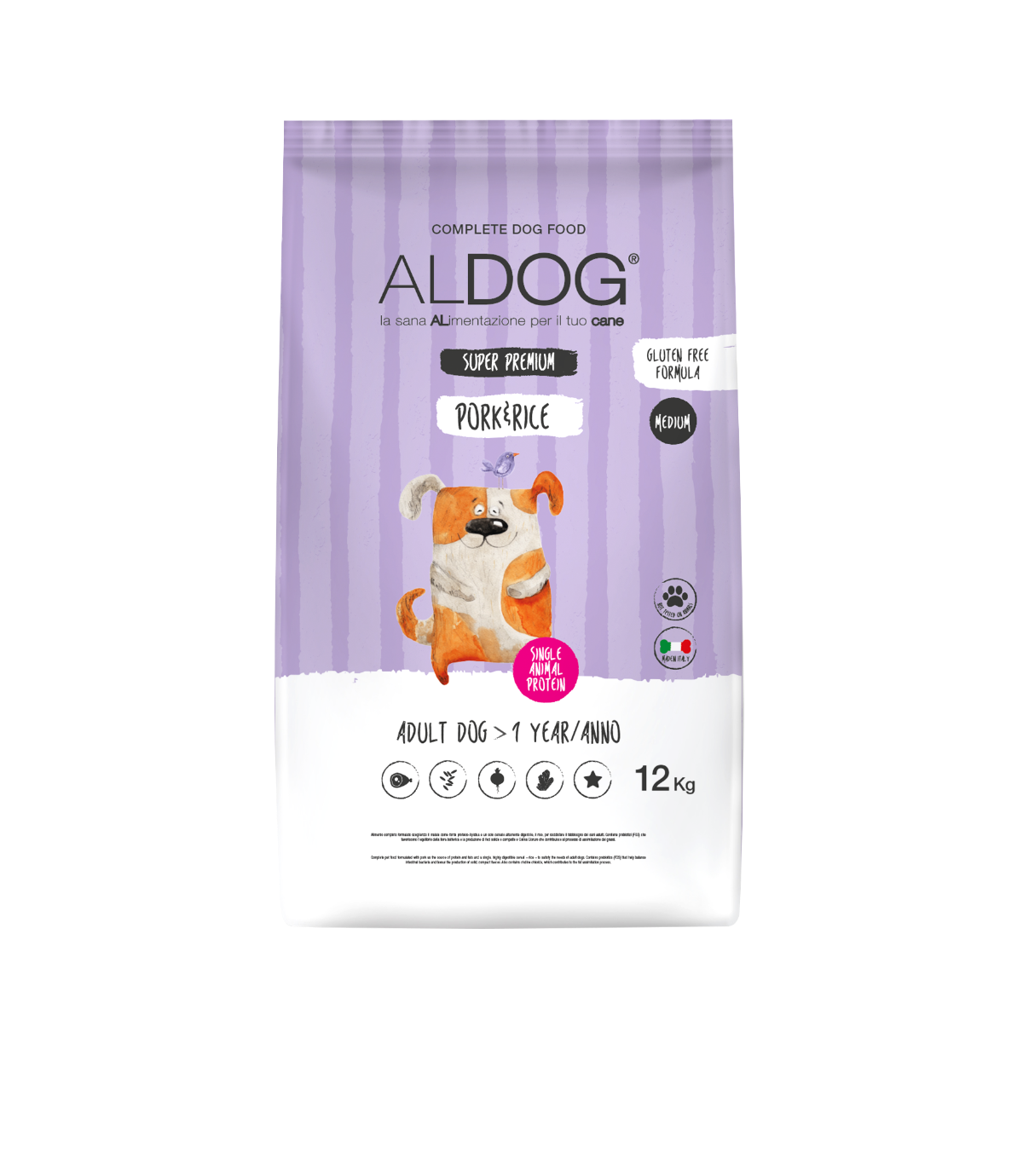 Aldog Medium Pork & Rice 12kg