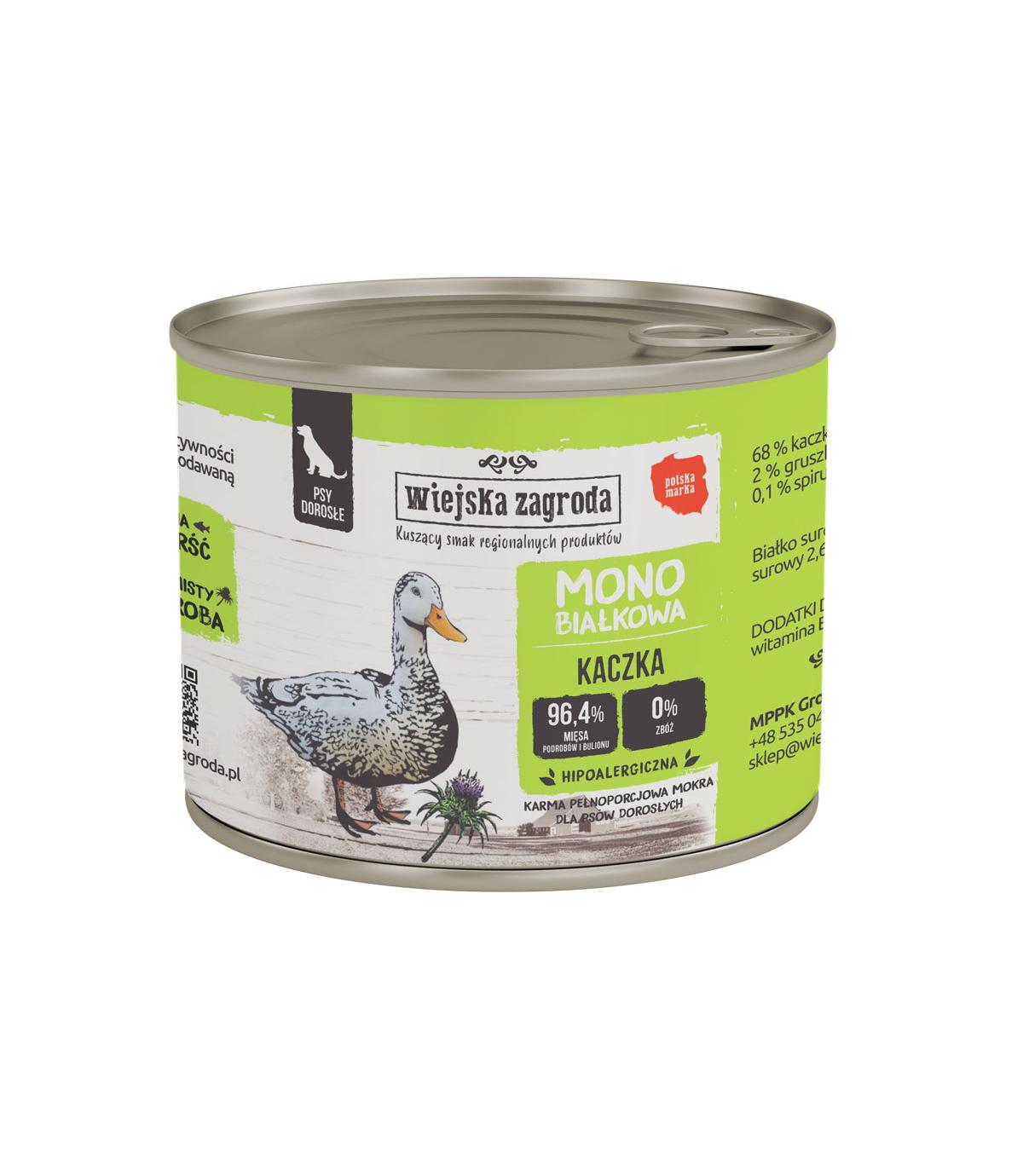 Wiejska Zagroda Mono Kaczka dla psa 200g