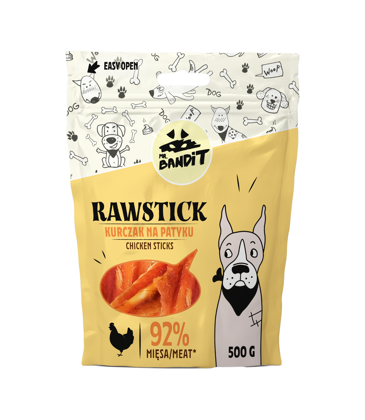 Mr. Bandit Rawstick Kurczak na patyku 500g