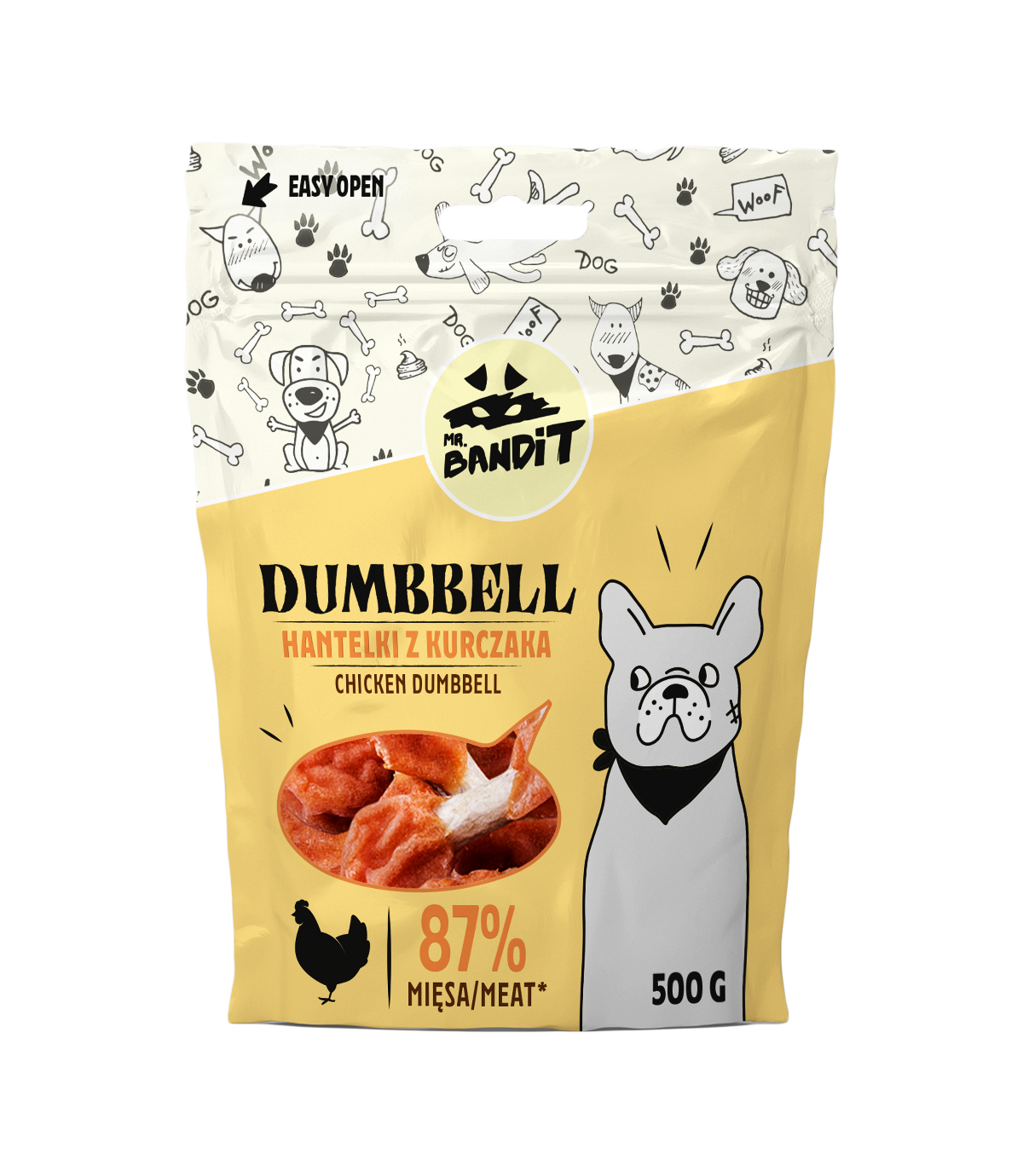 Mr. Bandit Dumbbell Hantelki z kurczaka 500g