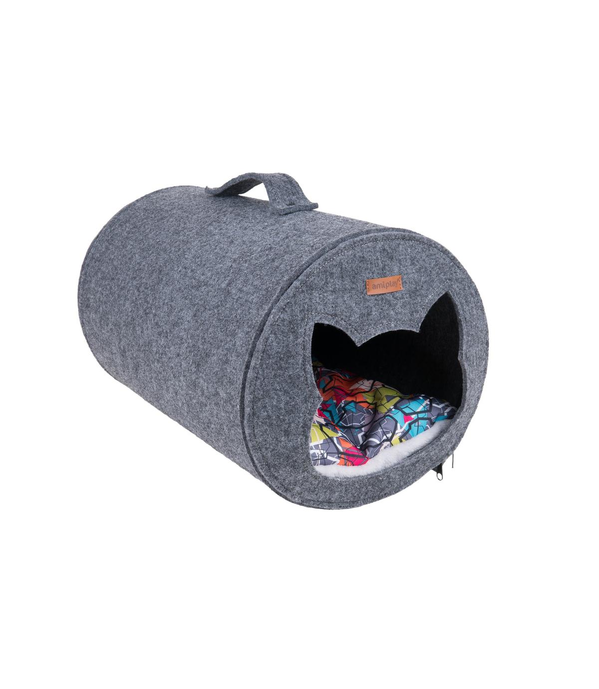 Filcowy domek dla kota 2w1 Hygge Tunel