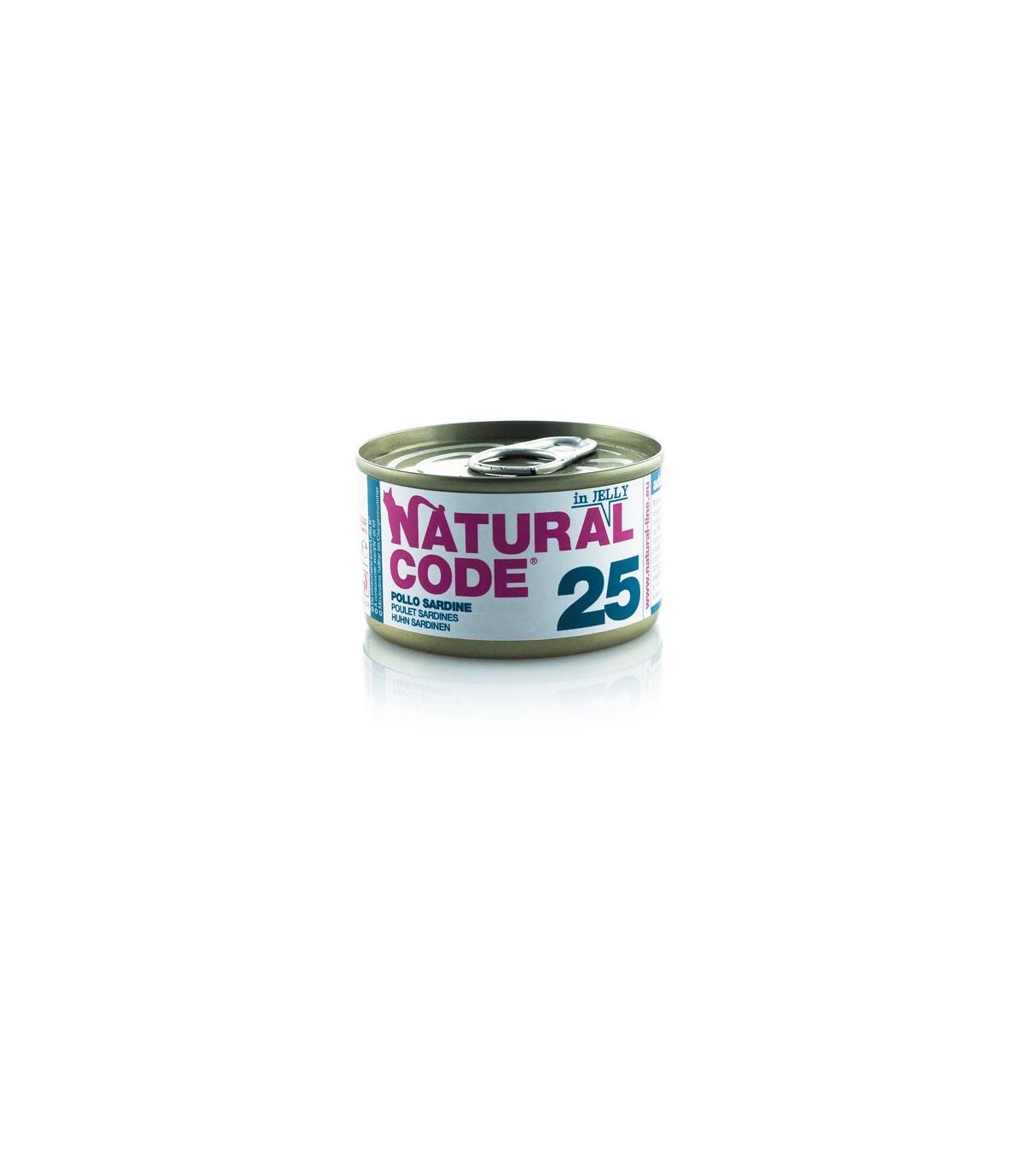 Natural Code Cat 25 Chicken and sardines in jelly 85g