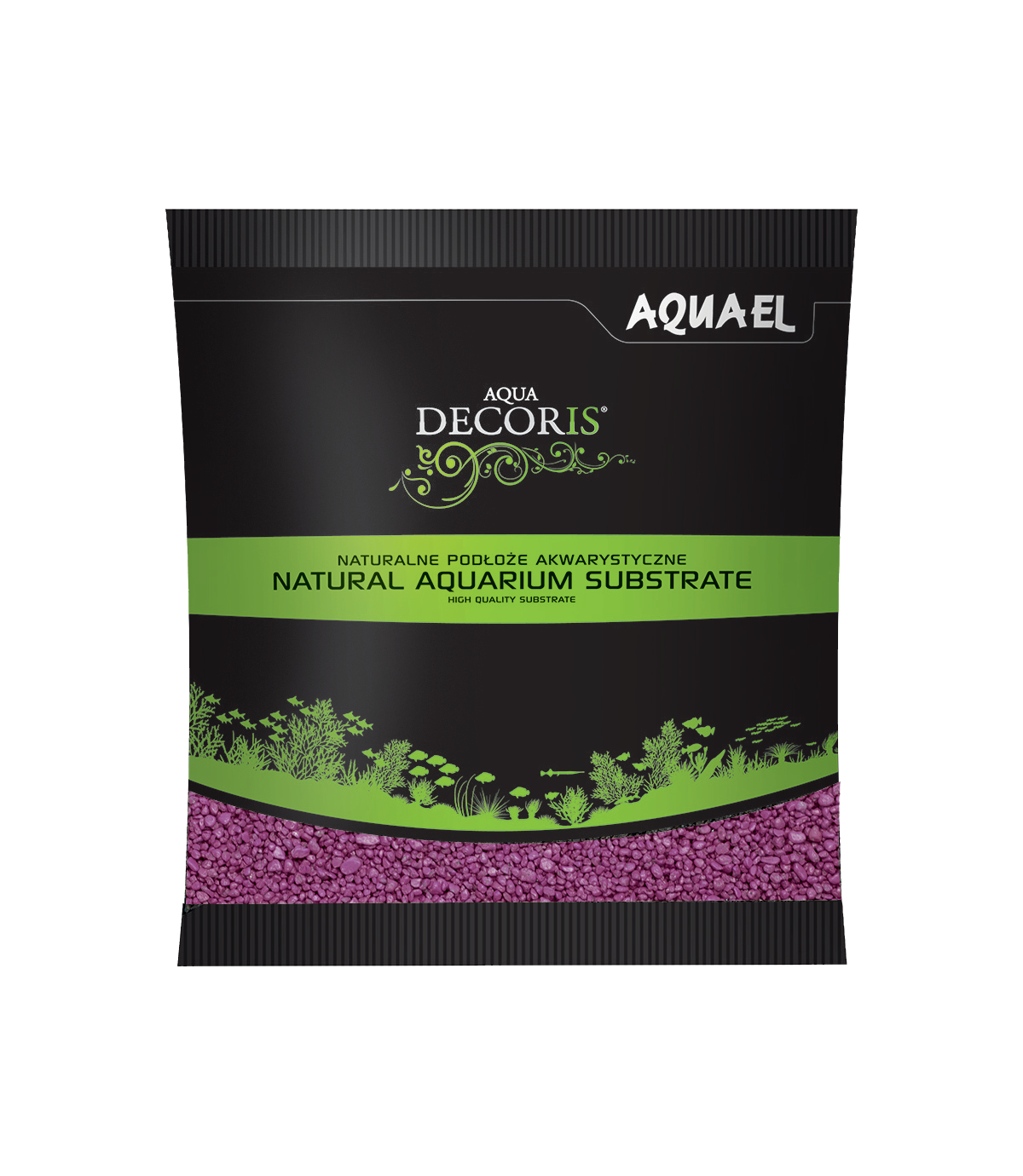 Żwirek Aqua Decoris 2-3mm fuksja 1kg