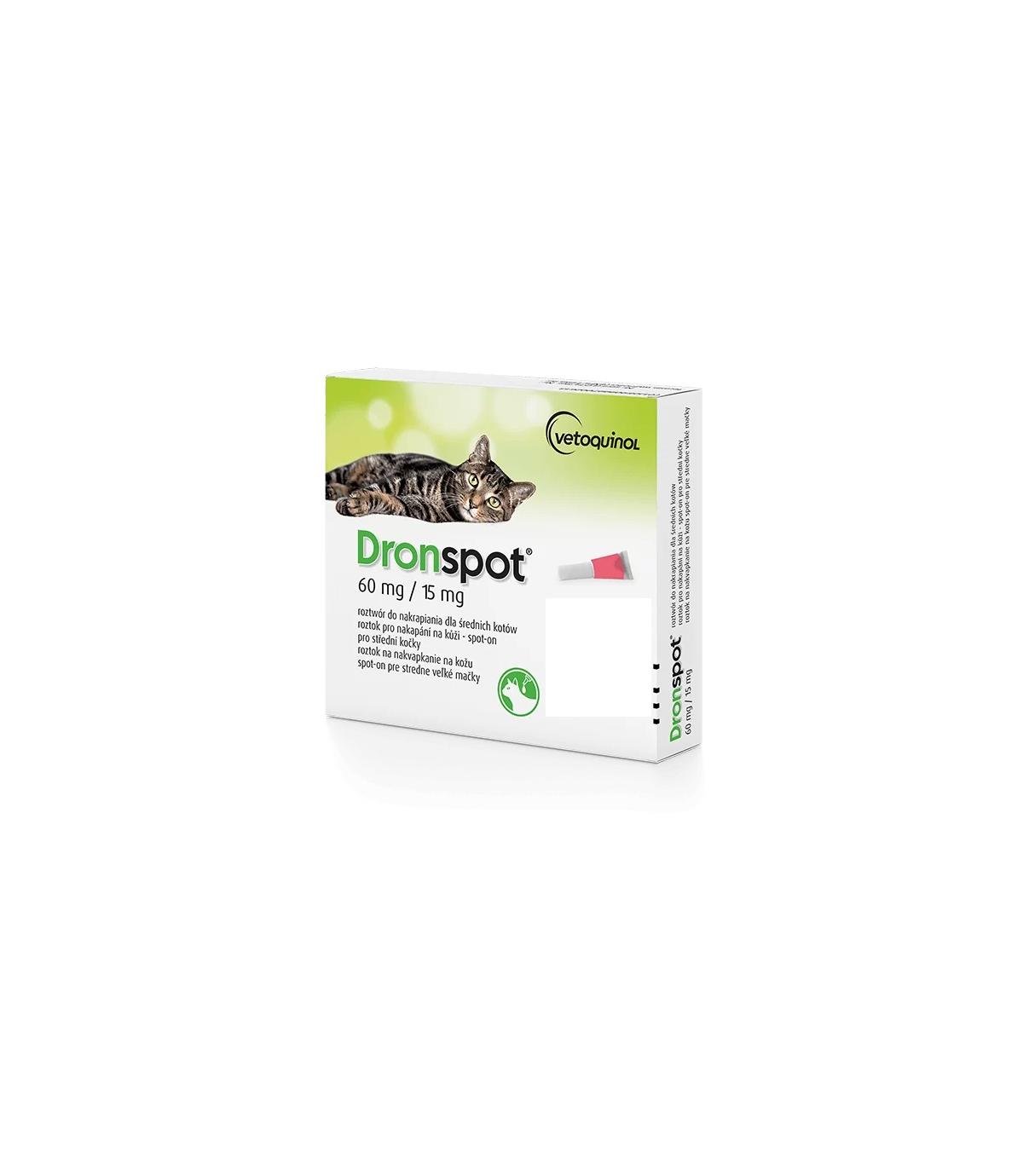 Dronspot 60mg - roztwór dla kotów od 2,5 do 5kg 1szt