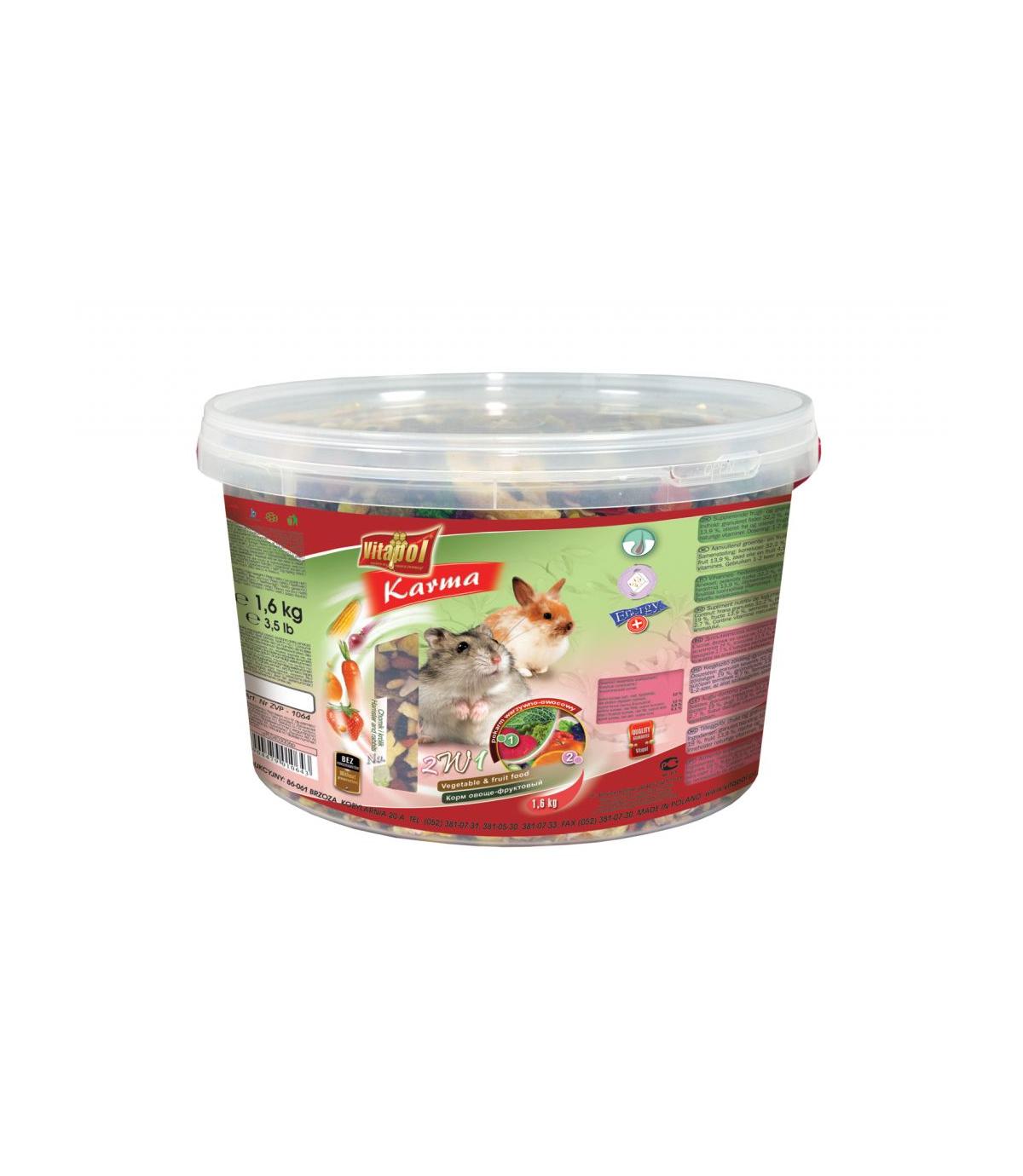 Karma dla chomika i królika warzywno-owocowa 1,6kg