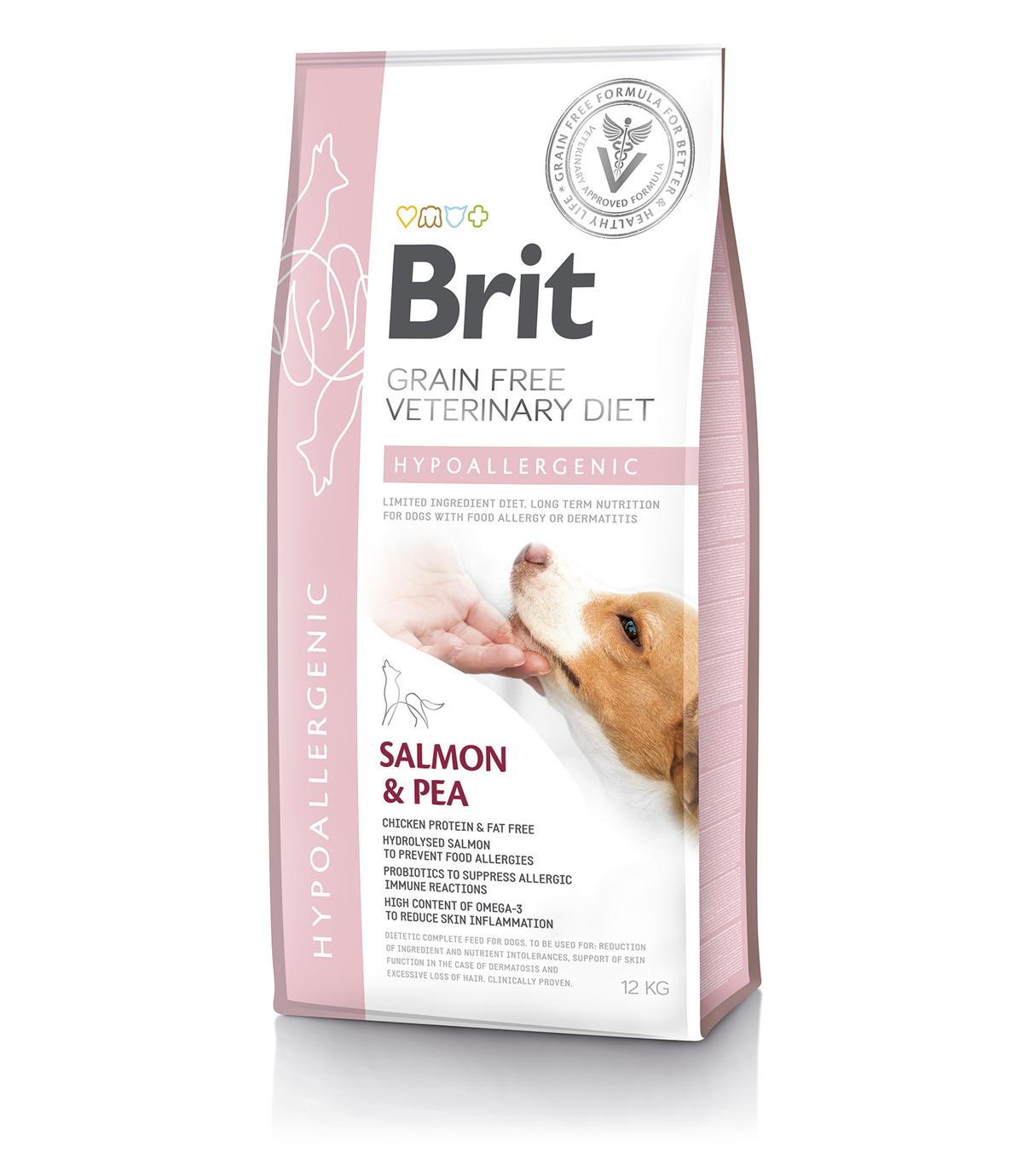 Brit Veterinary Diets Dog GF Hypoallergenic Salmon & Pea 12kg
