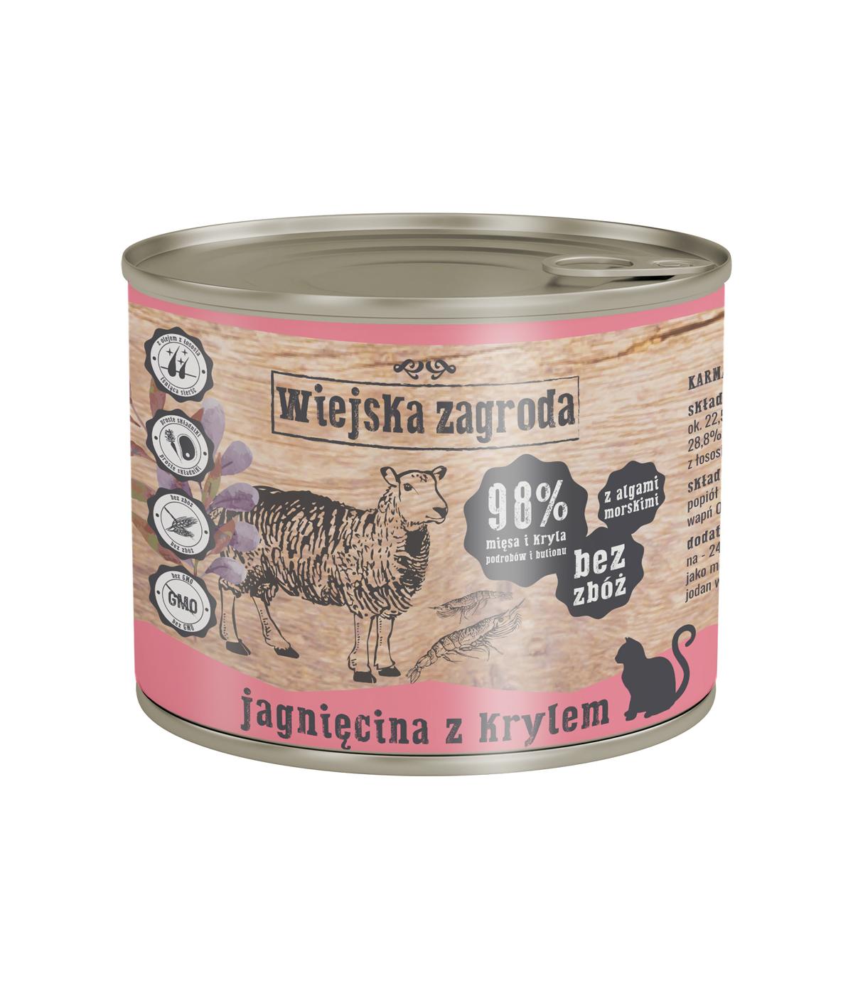 Wiejska Zagroda Jagnięcina z Krylem 200g