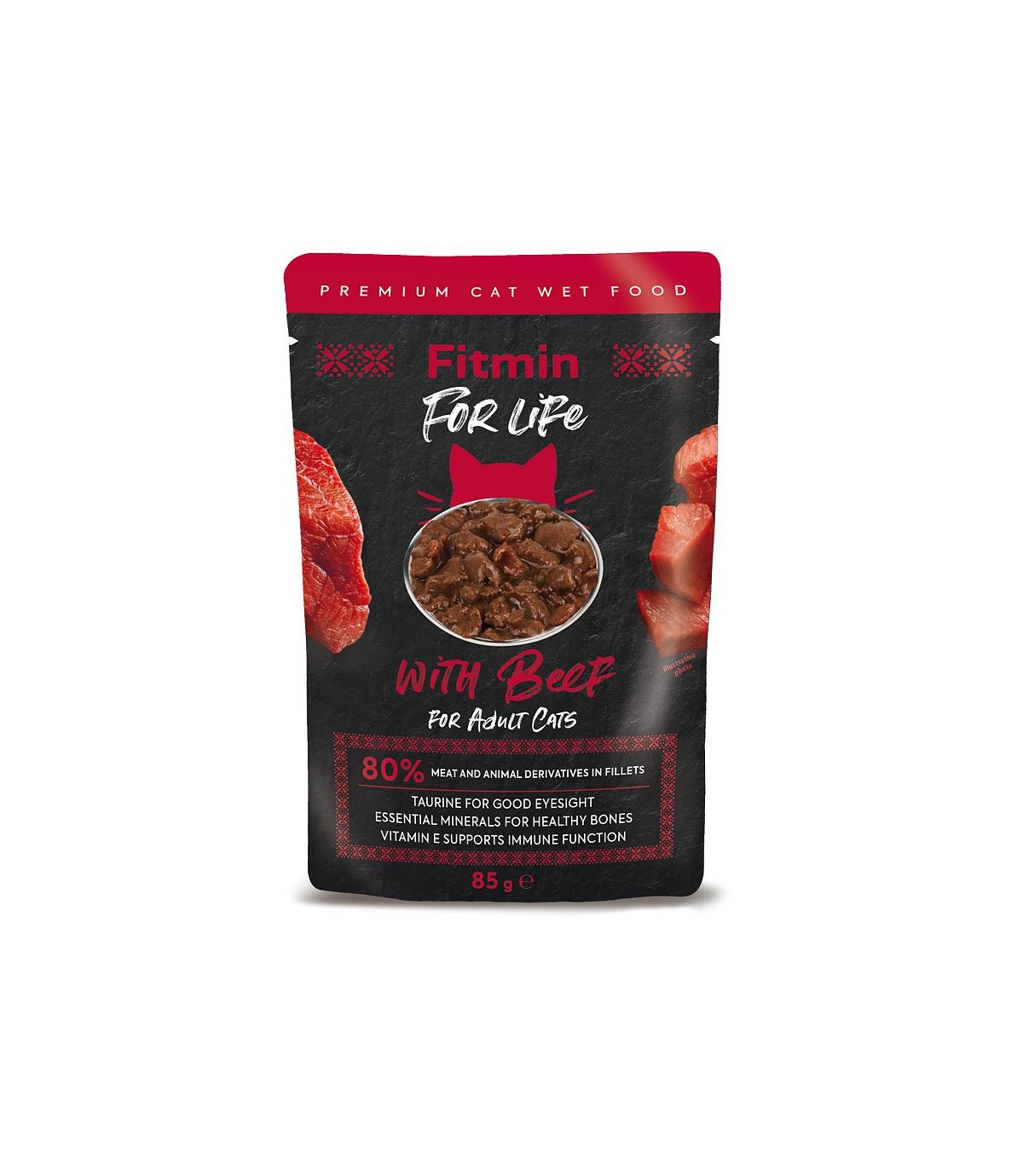 Fitmin For Life Cat Adult Beef 85g