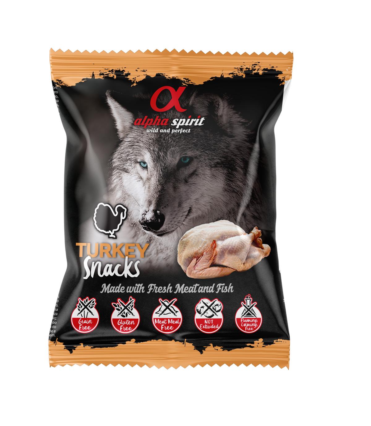 Alpha Spirit Turkey Snacks 50g