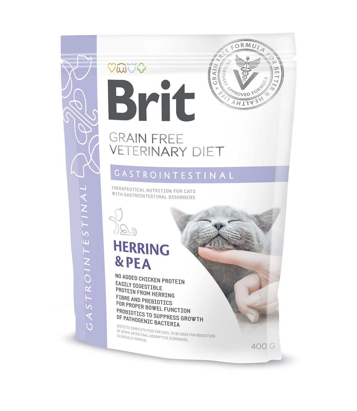 Brit Veterinary Diets Cat GF Gastrointestinal Herring & Pea 400g